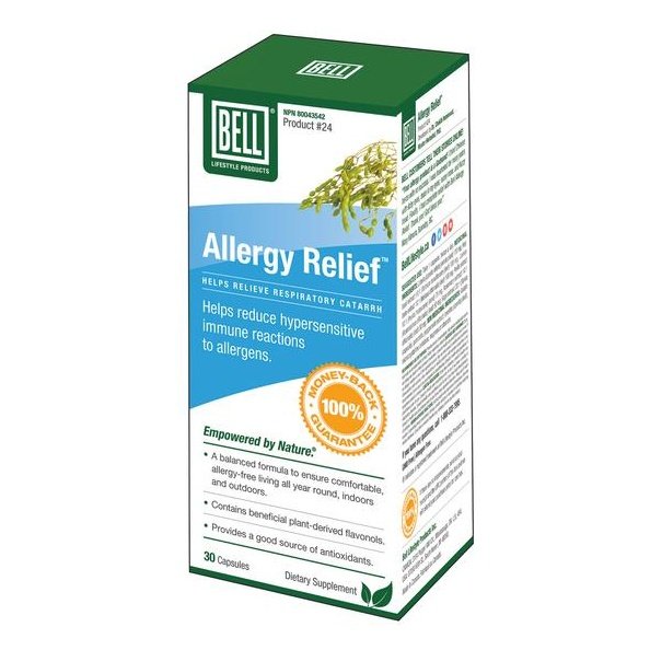 Bell Allergy Relief Capsules - 30 Count | Fast-Acting Antihistamine for Seasonal & Indoor Allergies | Supports Sneezing, Itchy Eyes & Runny Nose Relief | Perfect for Home, Office & Travel Use