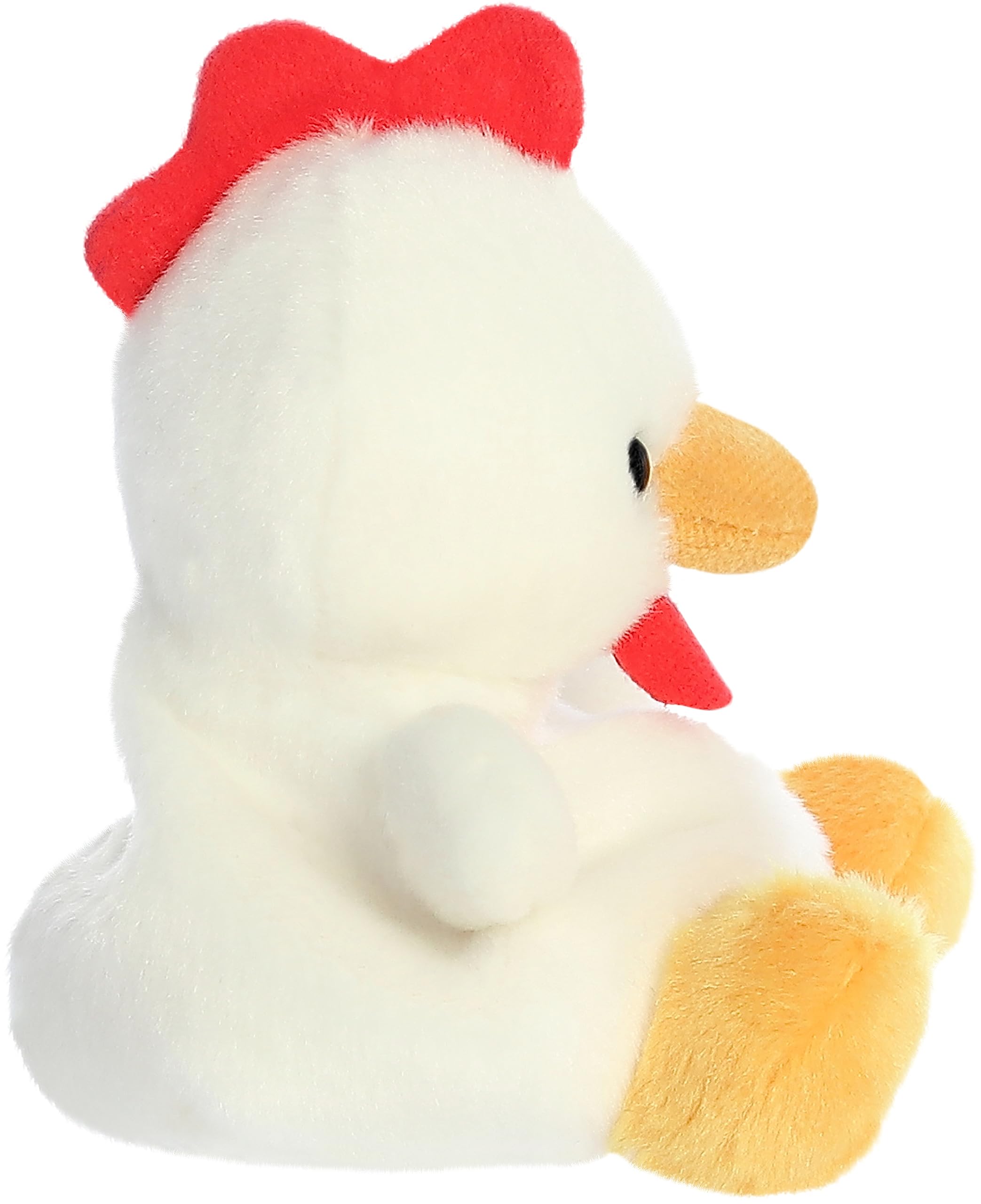 Aurora® Adorable Palm Pals™ Cooper Chicken™ Stuffed Animal - 5 Inch White Plush Toy for Kids | Pocket-Sized Collectible Gift for Birthdays & Travel | Cute Stress Relief Companion for Home, Office & Car
