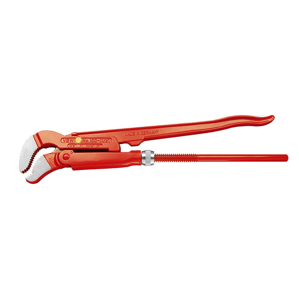100010 S-Shaped Pipe Wrench 25mm - Heavy Duty Plumbing Tool for Tight Spaces | Perfect for Home Repairs, DIY Projects & Professional Plumbing Work