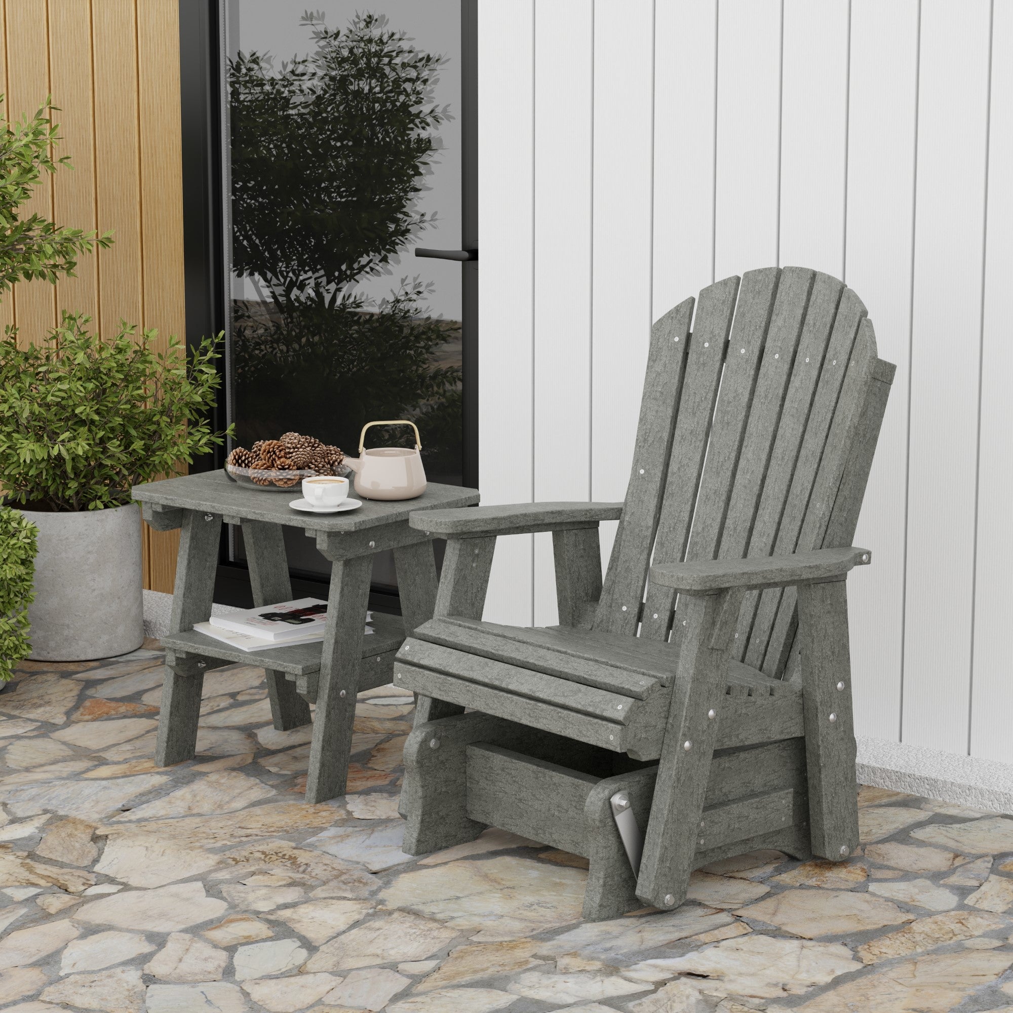 Heritage Single Glider Rocking Chair - Classic Wooden Nursery Glider for Baby Room, Breastfeeding & Relaxation - Perfect for Nurseries, Bedrooms & Living Rooms