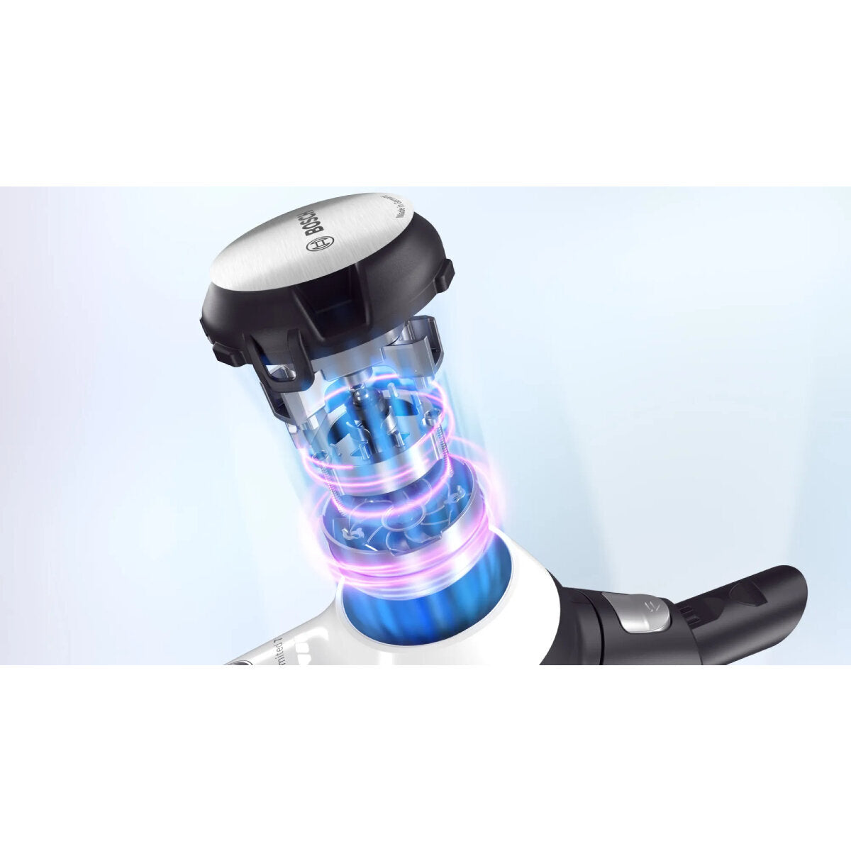 Bosch Unlimited 7 Cordless Vacuum Cleaner - Powerful 25KPA Suction, Lightweight, White (BCS711WAU) - Perfect for Hardwood Floors, Carpets & Pet Hair Cleaning