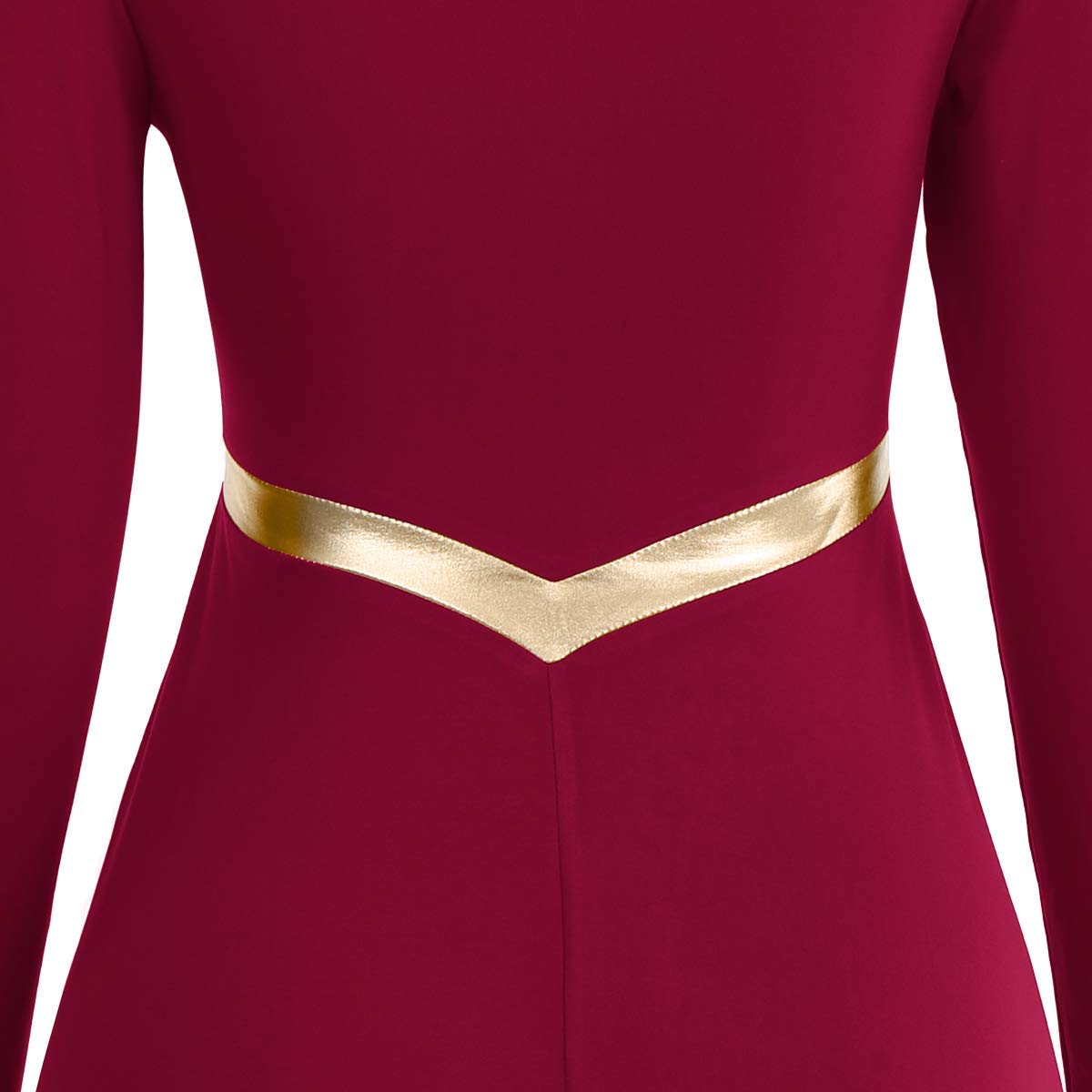 Metallic Cross Praise Dance Dresses for Women - Liturgical Worship Long Sleeve Loose Fit Full Length Dress - Perfect for Church Performances, Gospel Choir Events & Spiritual Dance Ministries