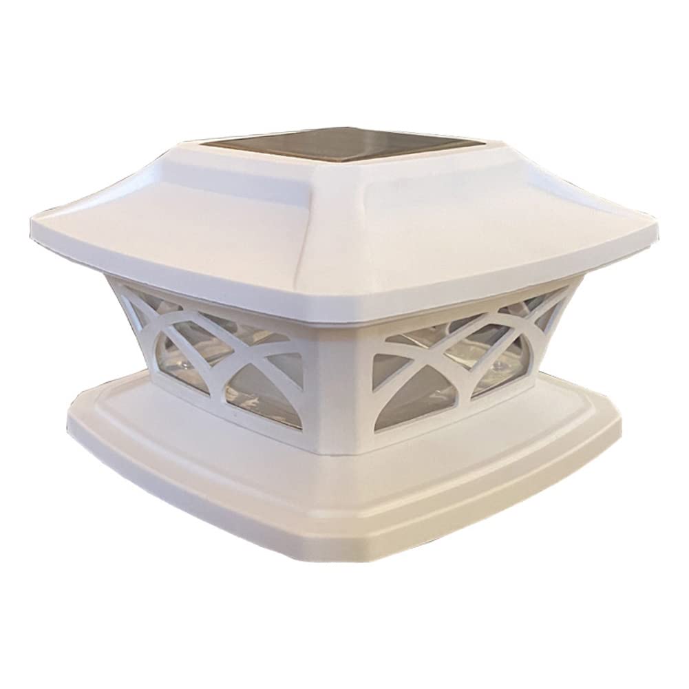 Diamondo Solar Post Light - LED Outdoor Fence & Gate Lighting - Waterproof Garden Pillar Lamp for Courtyard, Pathway & Driveway Decoration
