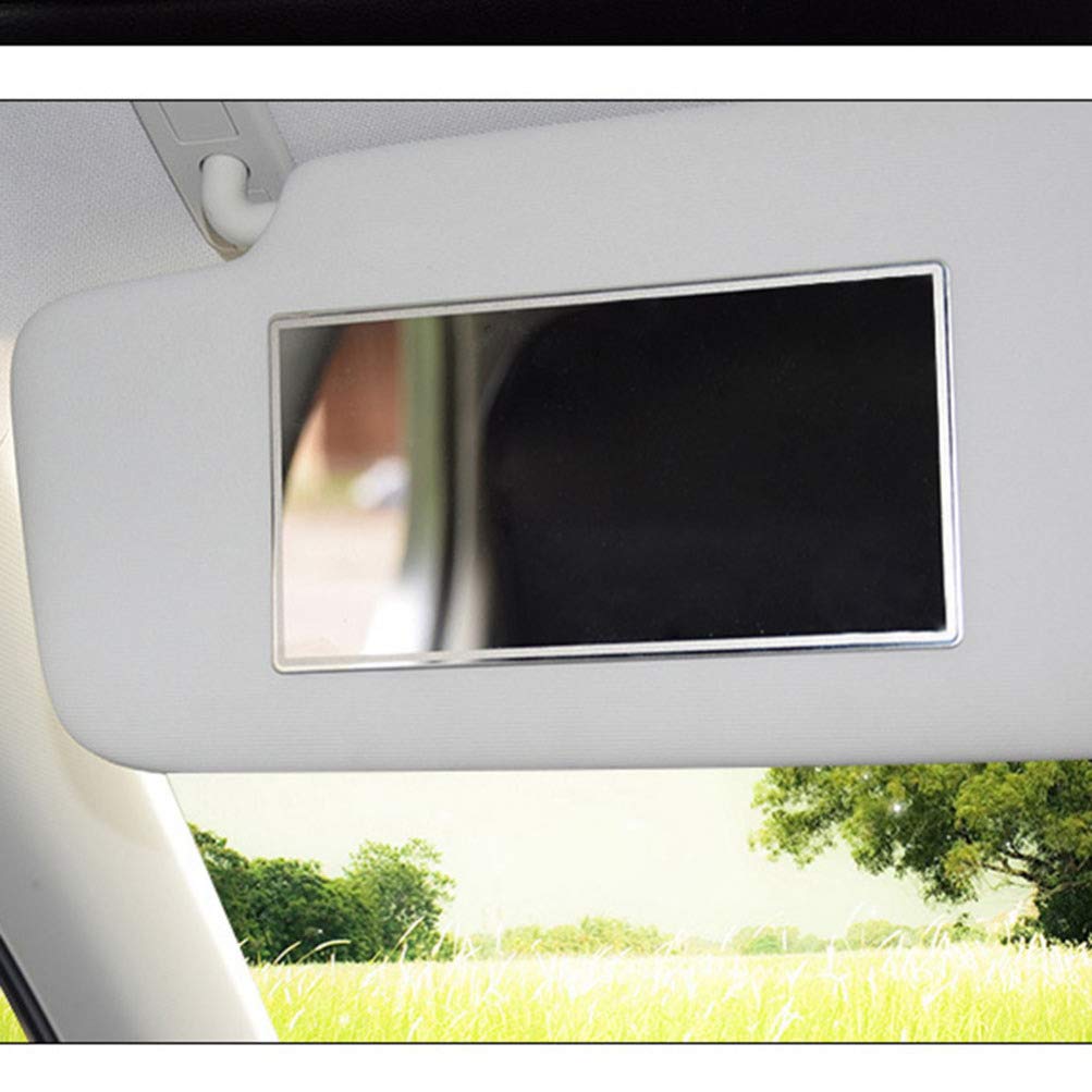 Wakauto Car Sun Visor Mirror - Stick On Vanity Mirror with Light, Wear-Resistant, Easy Installation for Makeup & Grooming | Perfect for Daily Commute, Road Trips & Touch Ups On-The-Go