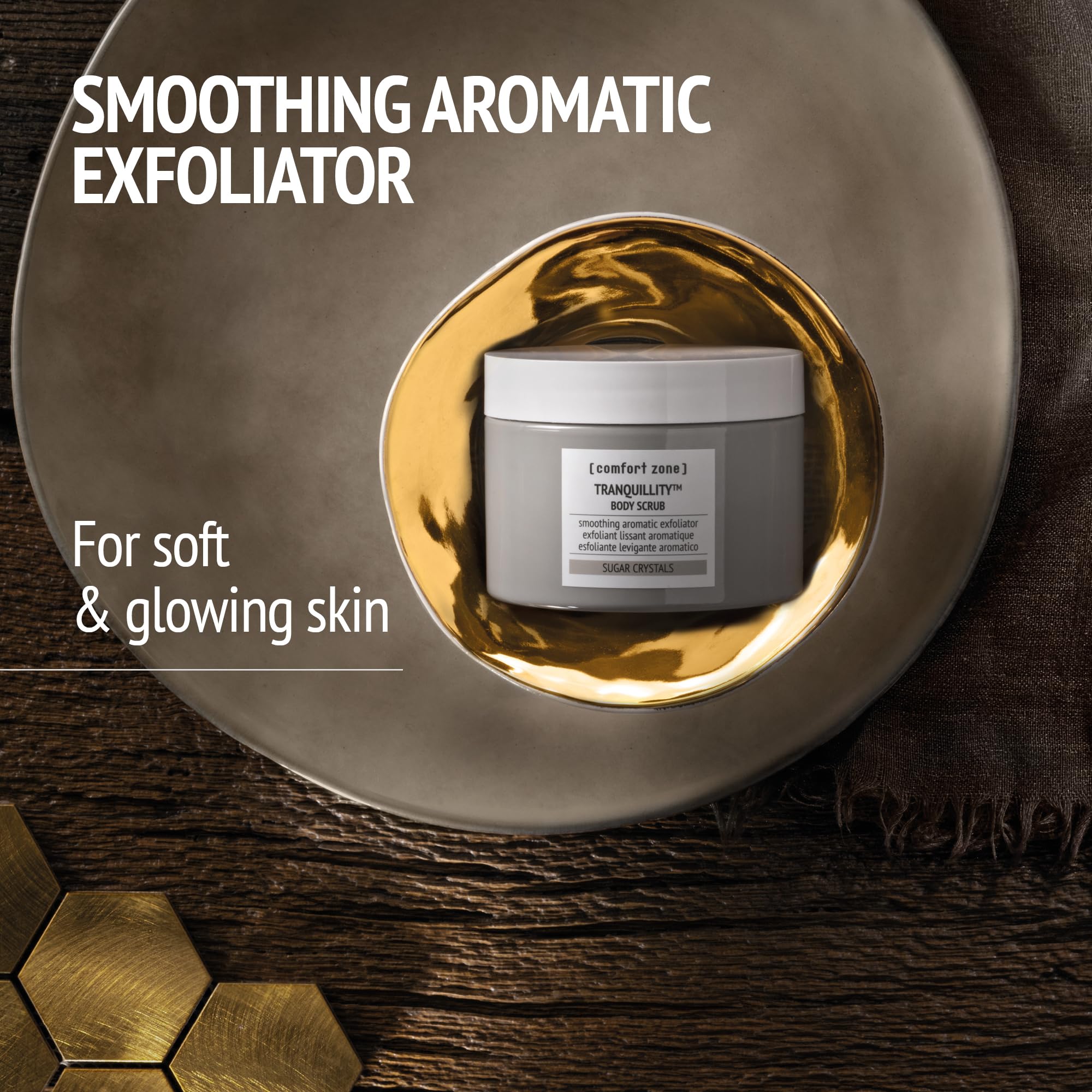 Comfort Zone Tranquillity Body Scrub 270ml - Exfoliating & Hydrating Body Wash for Smooth Skin - Perfect for Spa Day & Self-Care Routine