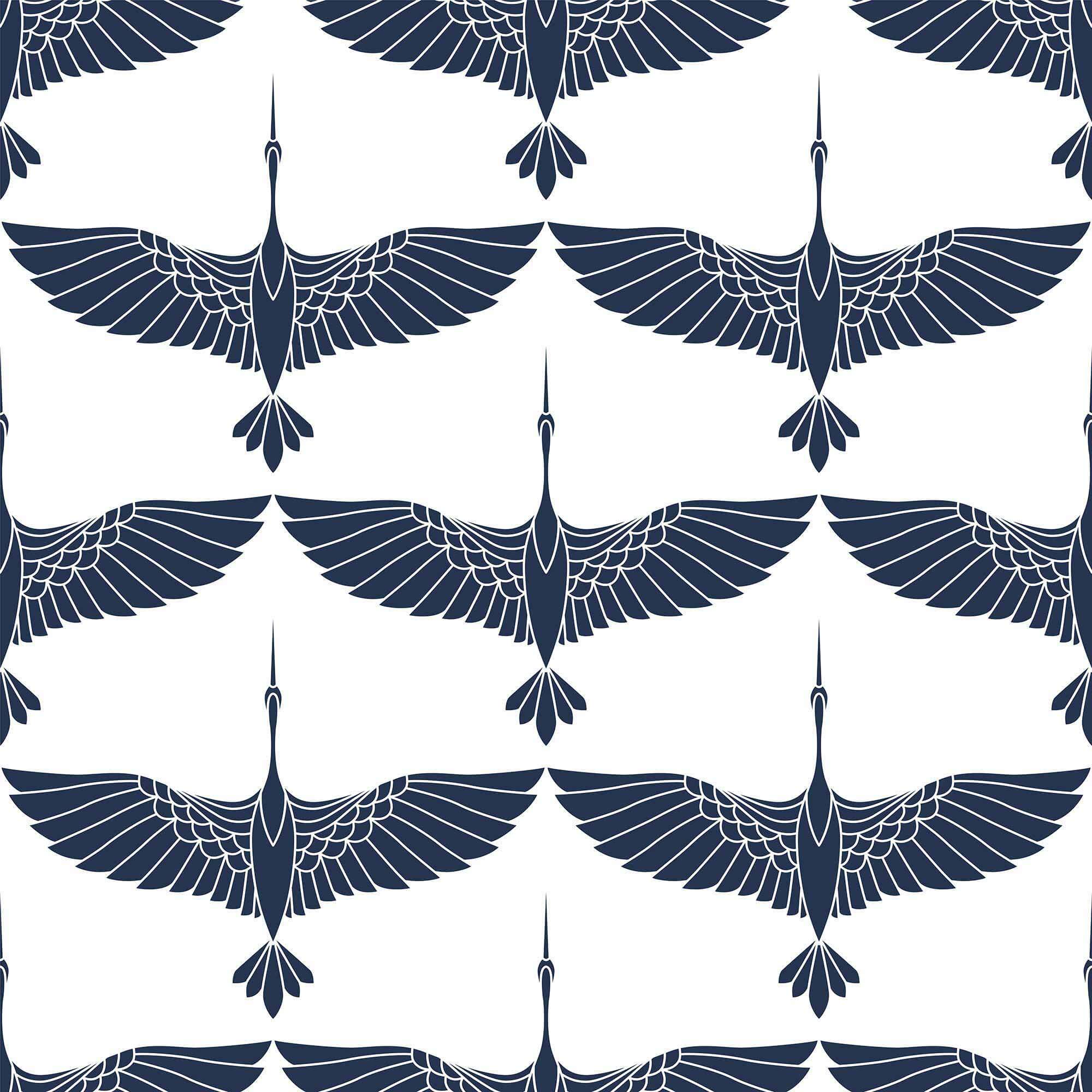 Blue Birds Peel and Stick Removable Wallpaper 4684 - Self-Adhesive Decorative Wall Covering for Bedroom, Nursery & Home Decor
