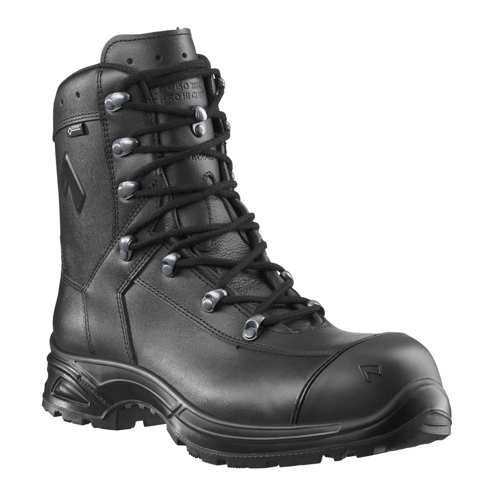 Haix Airpower XR22 S3 Safety Boots - Extra High Ankle Support for Secure Hold - Black Work Boots for Construction, Hiking & Outdoor Activities