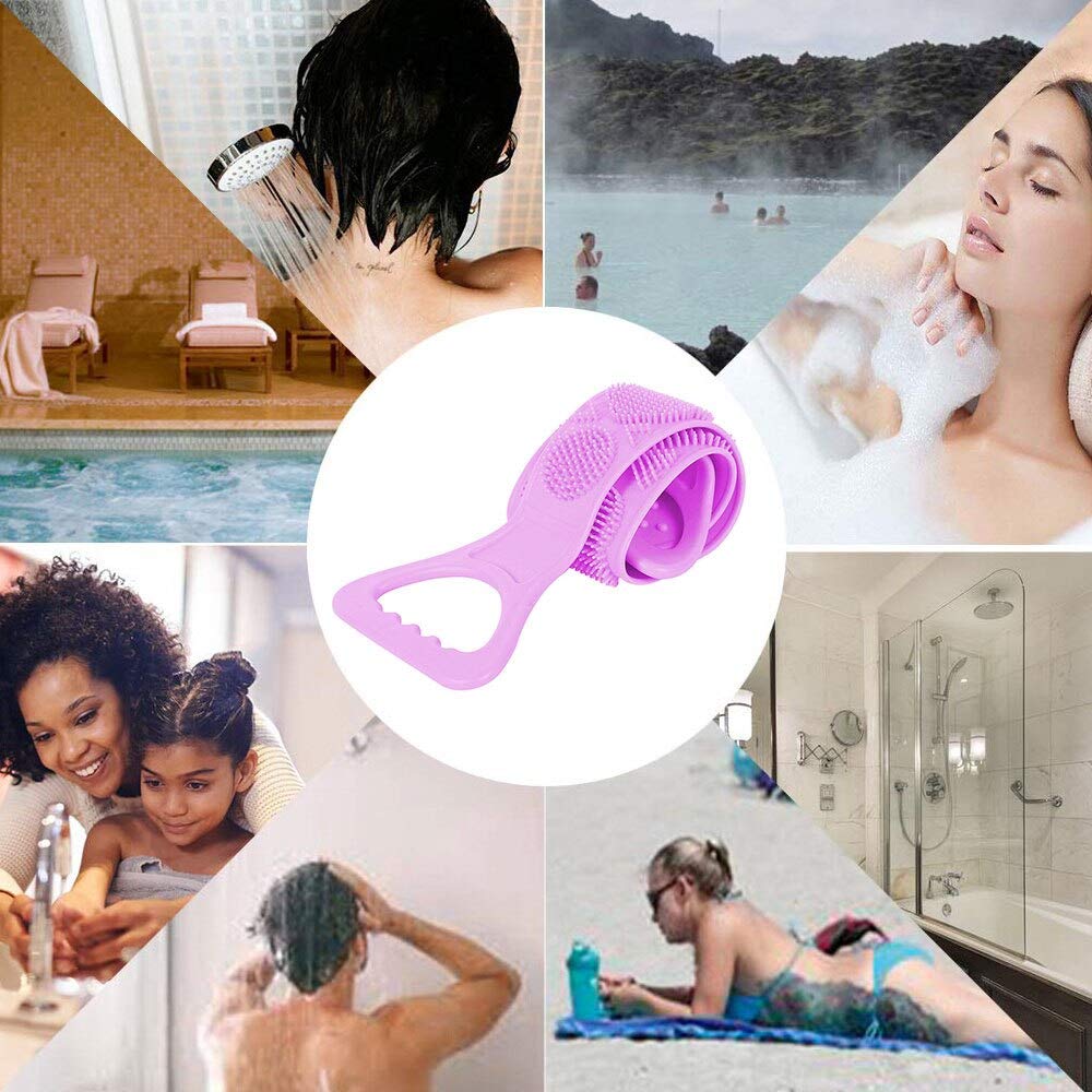 CLOUDTAIL CHOICE Premium Silicone Bath & Body Brush Set with Bubble Massager | Exfoliating Shower Brush for Smooth Skin | Spa & Home Relaxation Gift (Multi-Color Combo)