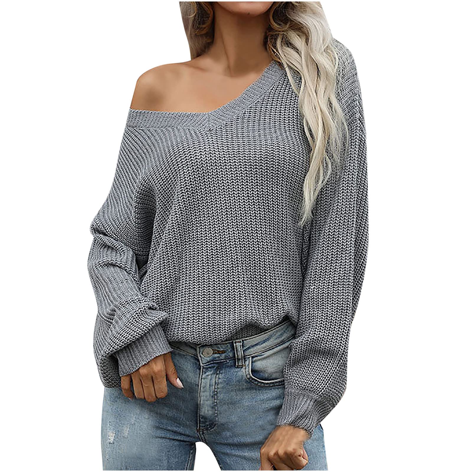 Women's Oversized Sweaters - Soft Waffle Knit Pullover with Color-Block Design | Cozy Loose Knit Blouse & Casual Coat | Perfect for Fall Layering, Winter Warmth and Stylish Everyday Outfits