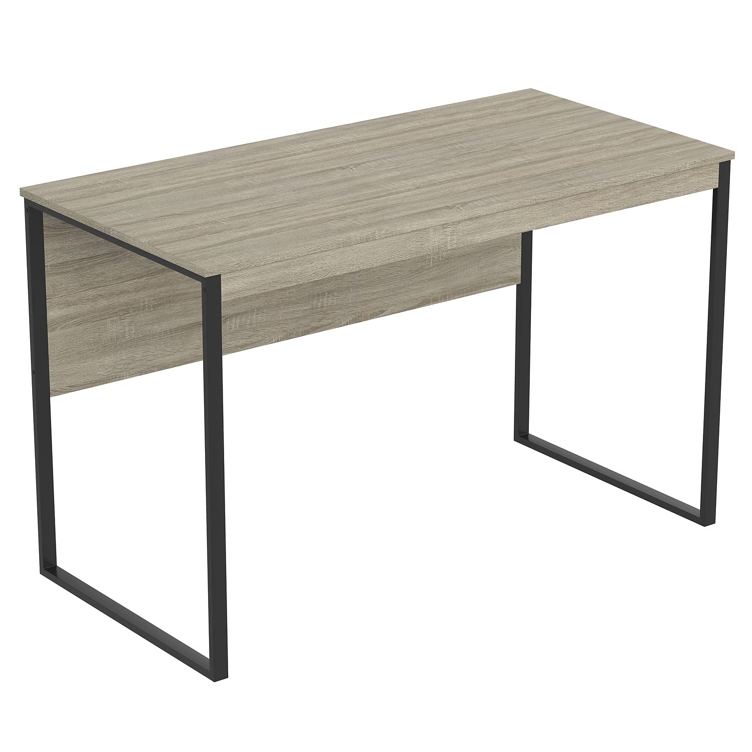 Safdie & Co. 47.25 Inch Black Metal Computer Desk in Dark Taupe - Modern Home Office Desk for Work, Study & Gaming