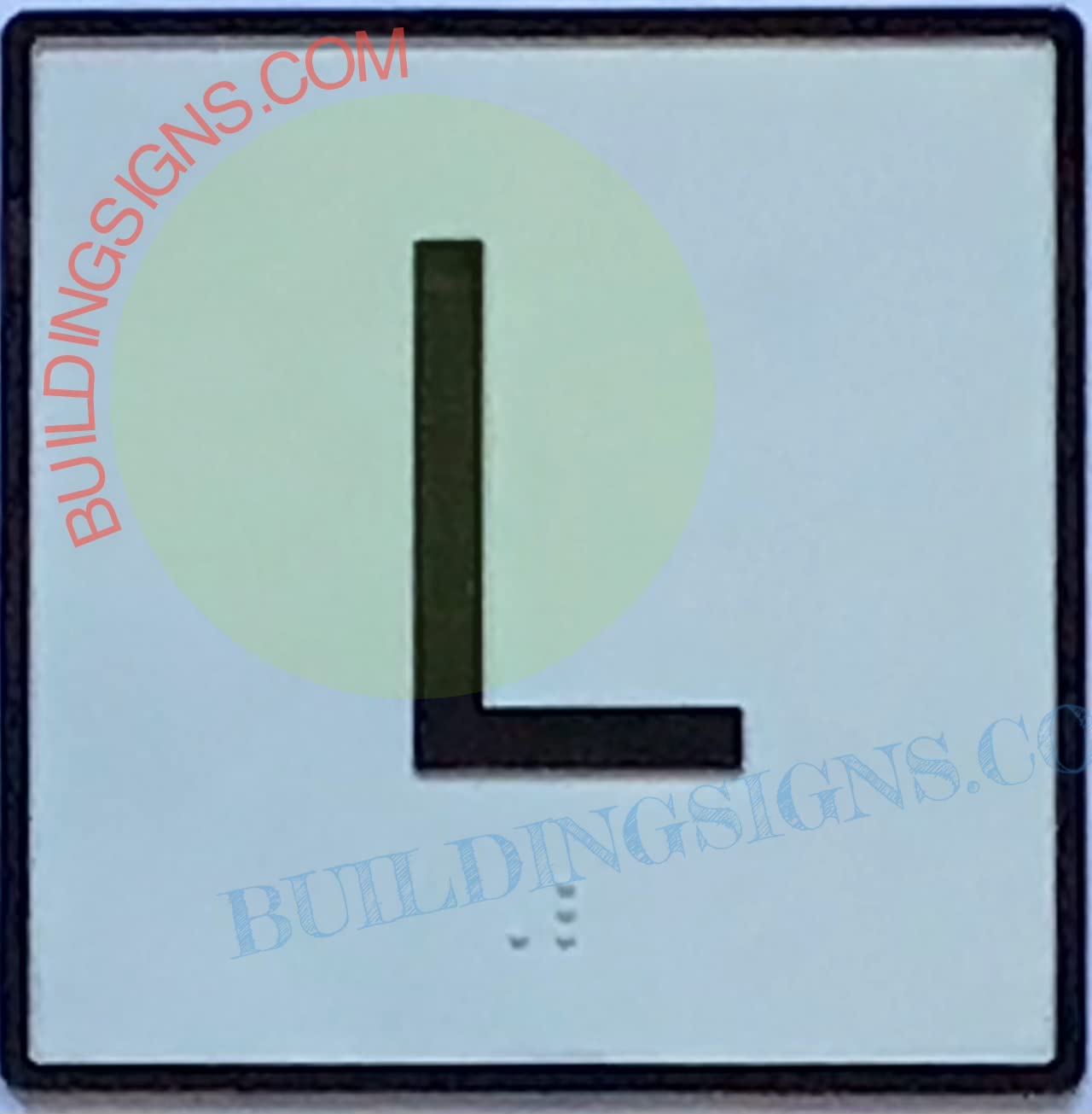 Elevator Floor Number L Sign - 4x4 Inch CAST Iron JAMB Plate with White Background - Durable & Stylish for Elevator Lobby Decoration - Perfect for Office Buildings, Hotels, and Commercial Spaces