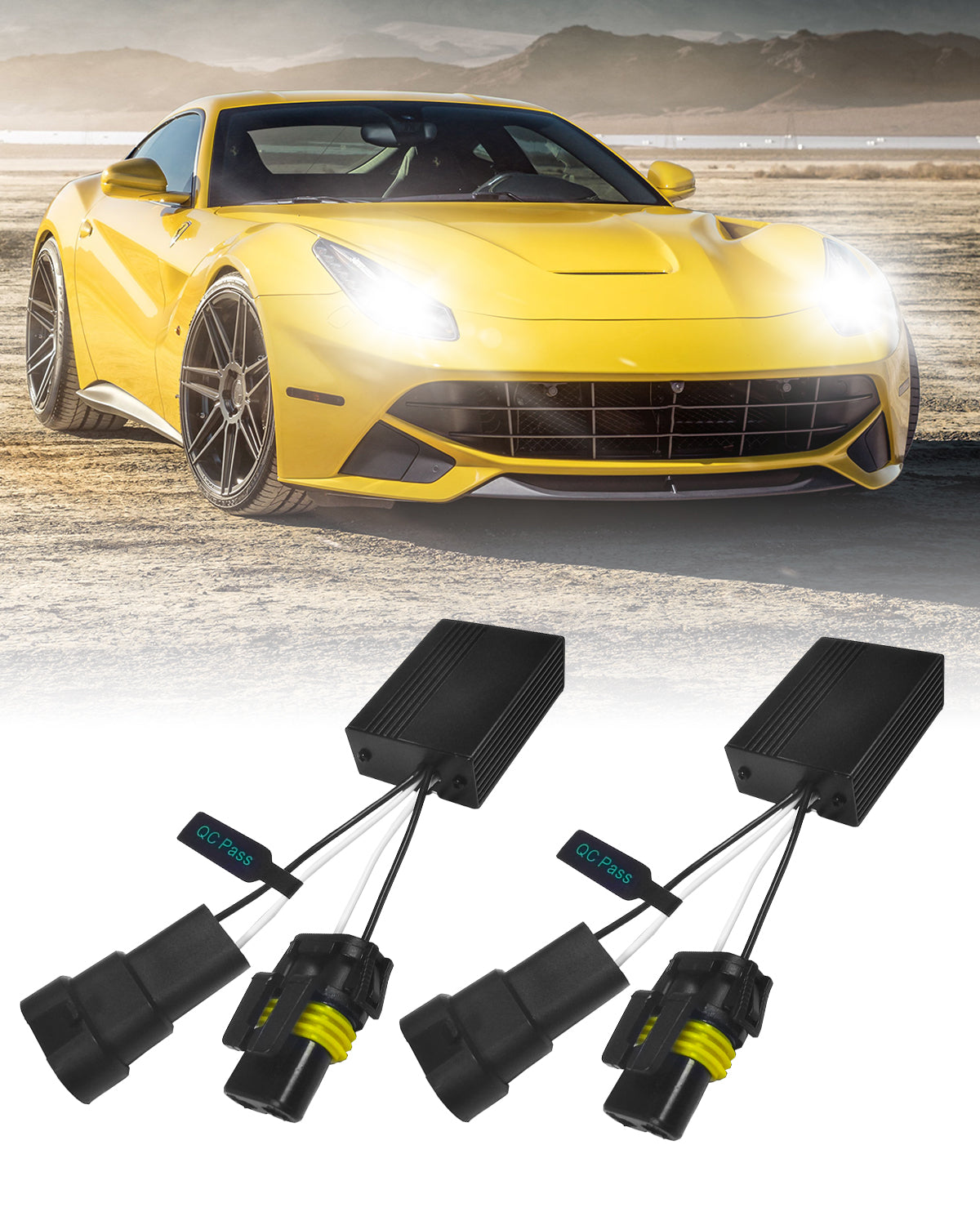 9005 HB3 CANBUS Adapter - Anti Flicker Warning Canceler for LED Headlights | Eliminates Error Messages & Flickering Issues | Compatible with Cars, Trucks, SUVs