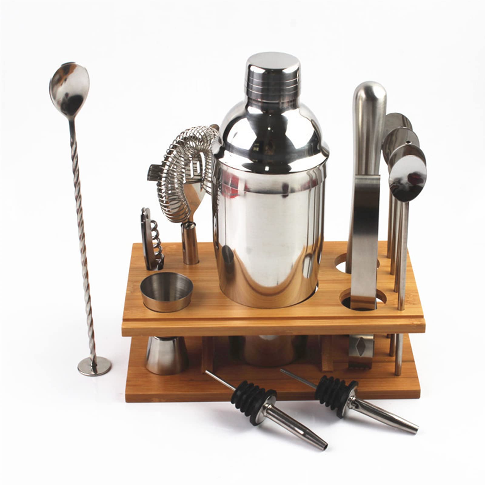 LTJX 14-Piece Professional Cocktail Making Set - 750ml Stainless Steel Shaker, Bartender Kit for Beginners & Experts - Perfect for Home Bars, Parties & Mixology Enthusiasts