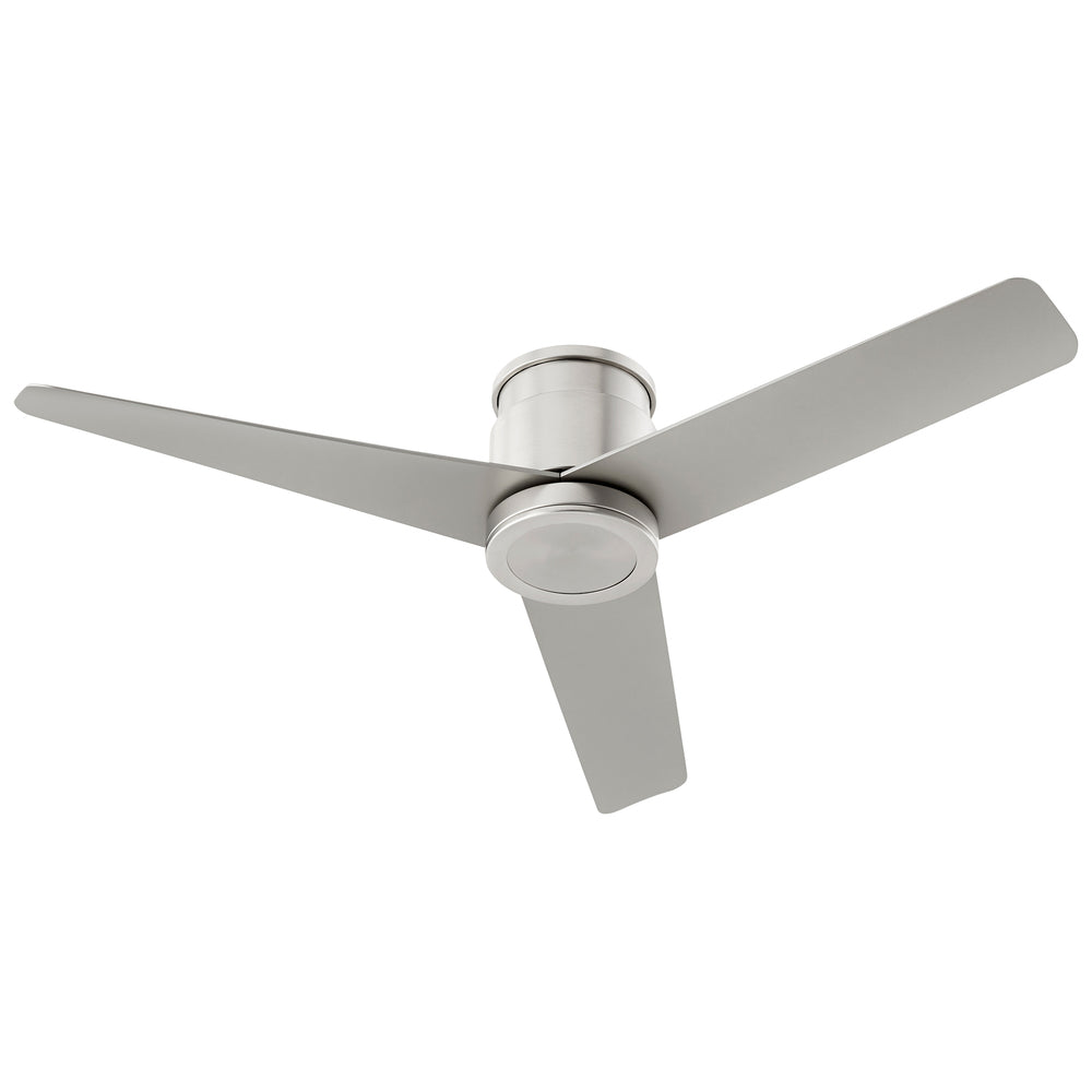 Oxygen ADORA 3 111 24 Inch Indoor Outdoor Ceiling Hugger Fan in Satin Nickel - Energy Efficient Low Profile Flush Mount for Bedroom, Patio & Living Room (Open Box Sale)