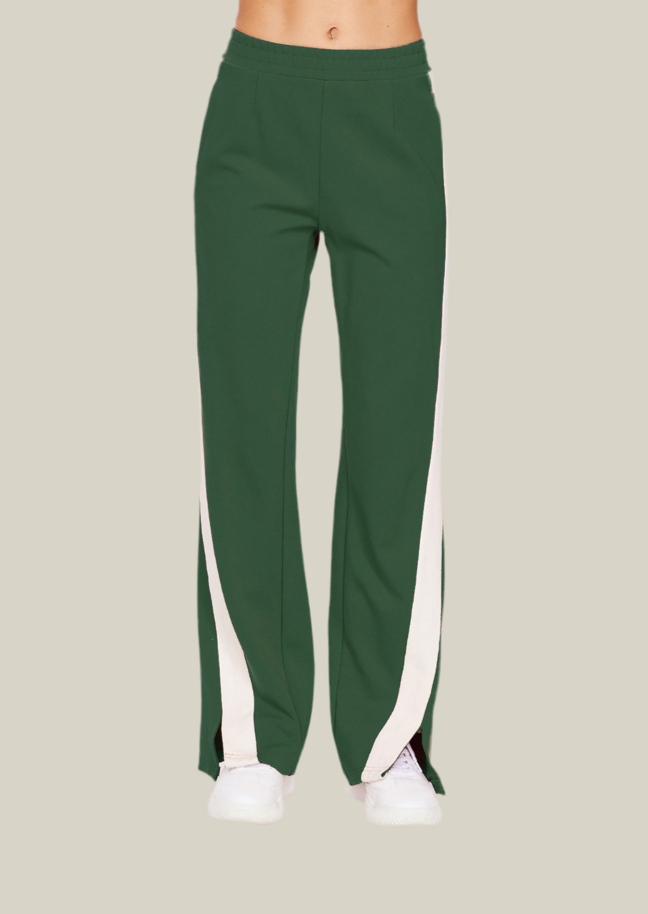 Petra Flare Pine Women's Fashion Leggings - High Waisted Yoga Pants for Workout, Running & Lounge Wear - Soft Stretchy Comfortable Activewear