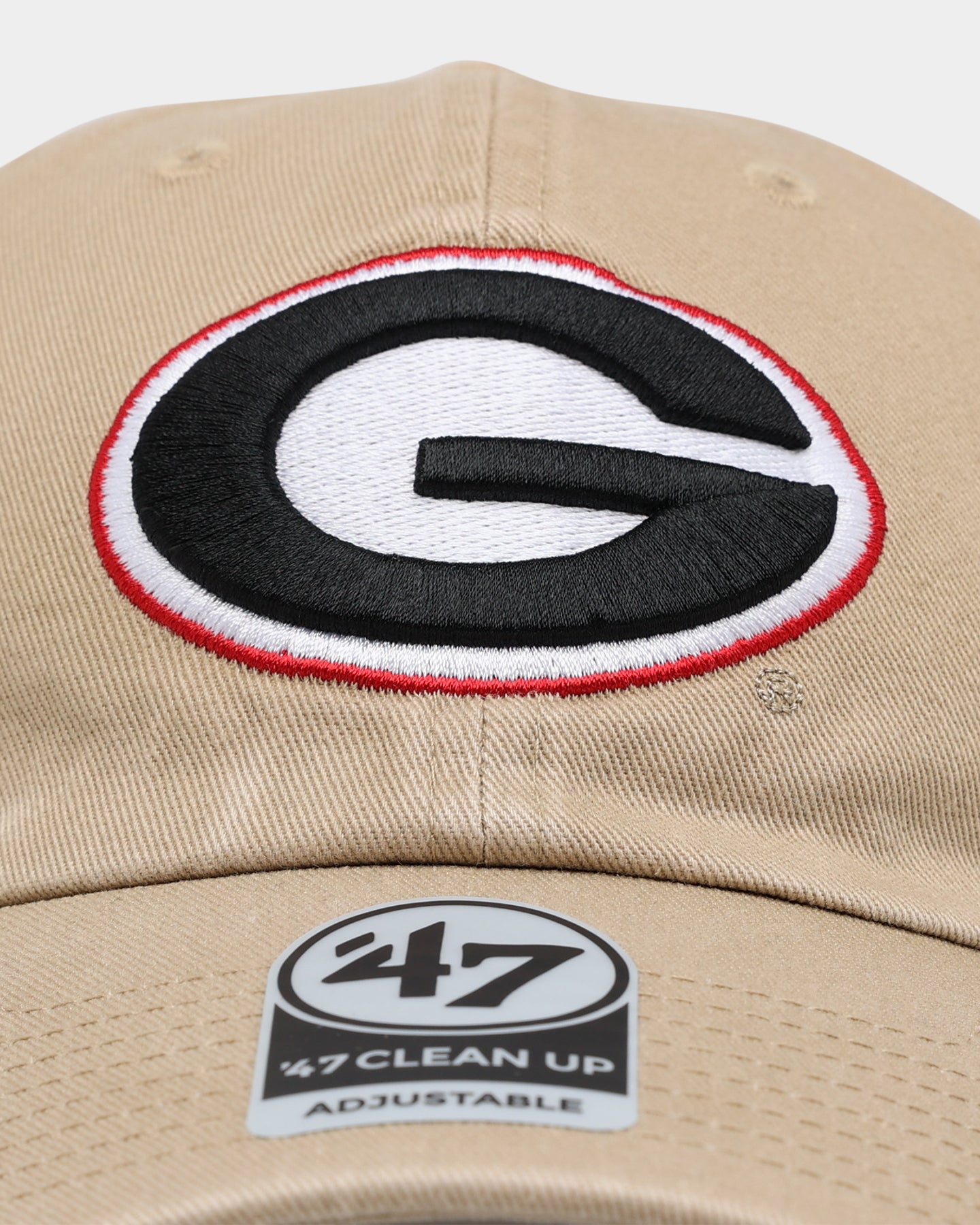 47 Georgia Bulldogs Clean Up Strapback Hat - Adjustable Khaki Baseball Cap for Men & Women - Perfect for Game Day, Tailgating, and Casual Wear