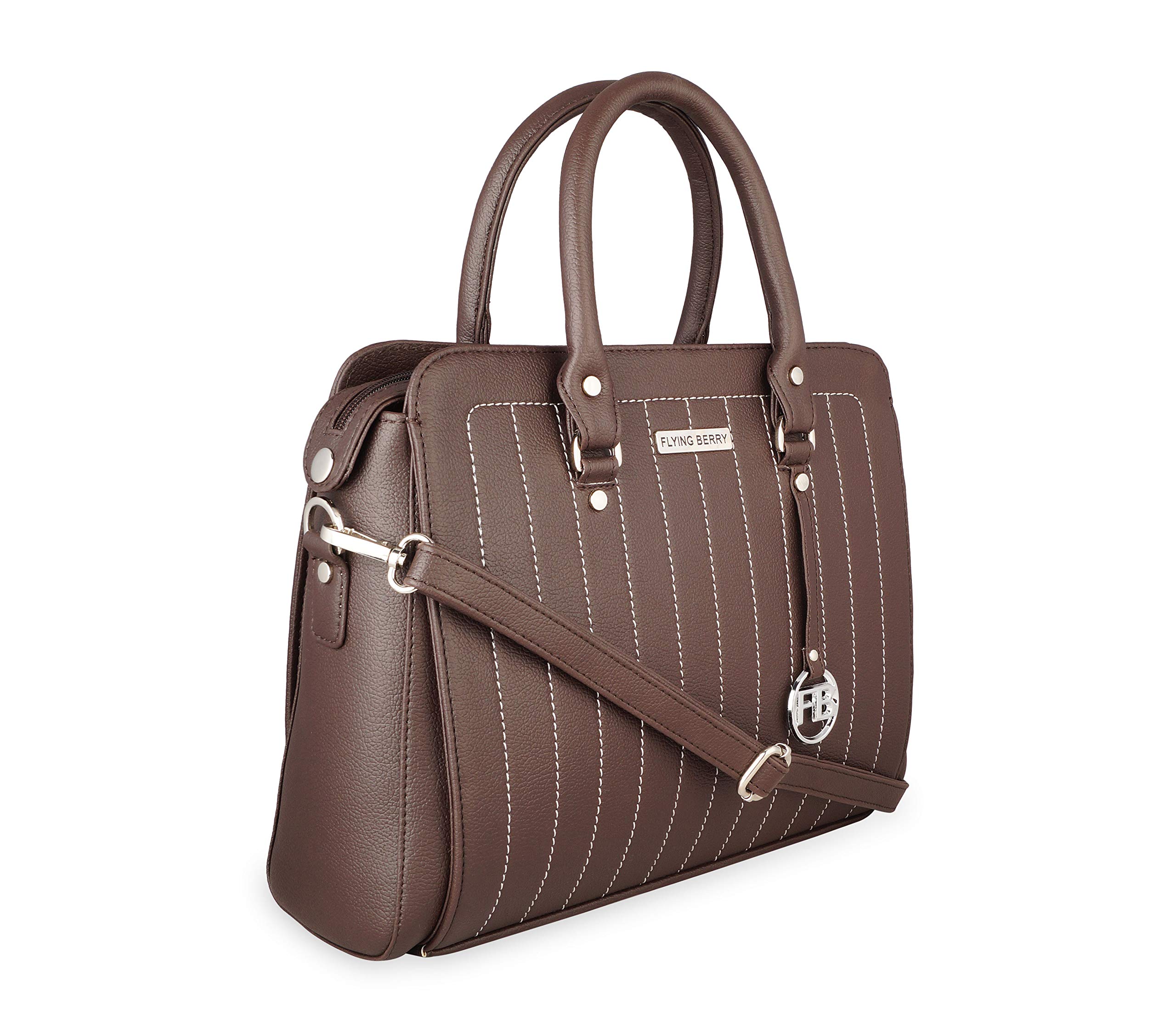 FLYING BERRY Women's Leather Handbags - Stylish Crossbody Purse & Shoulder Bag for Work, Travel & Everyday Use