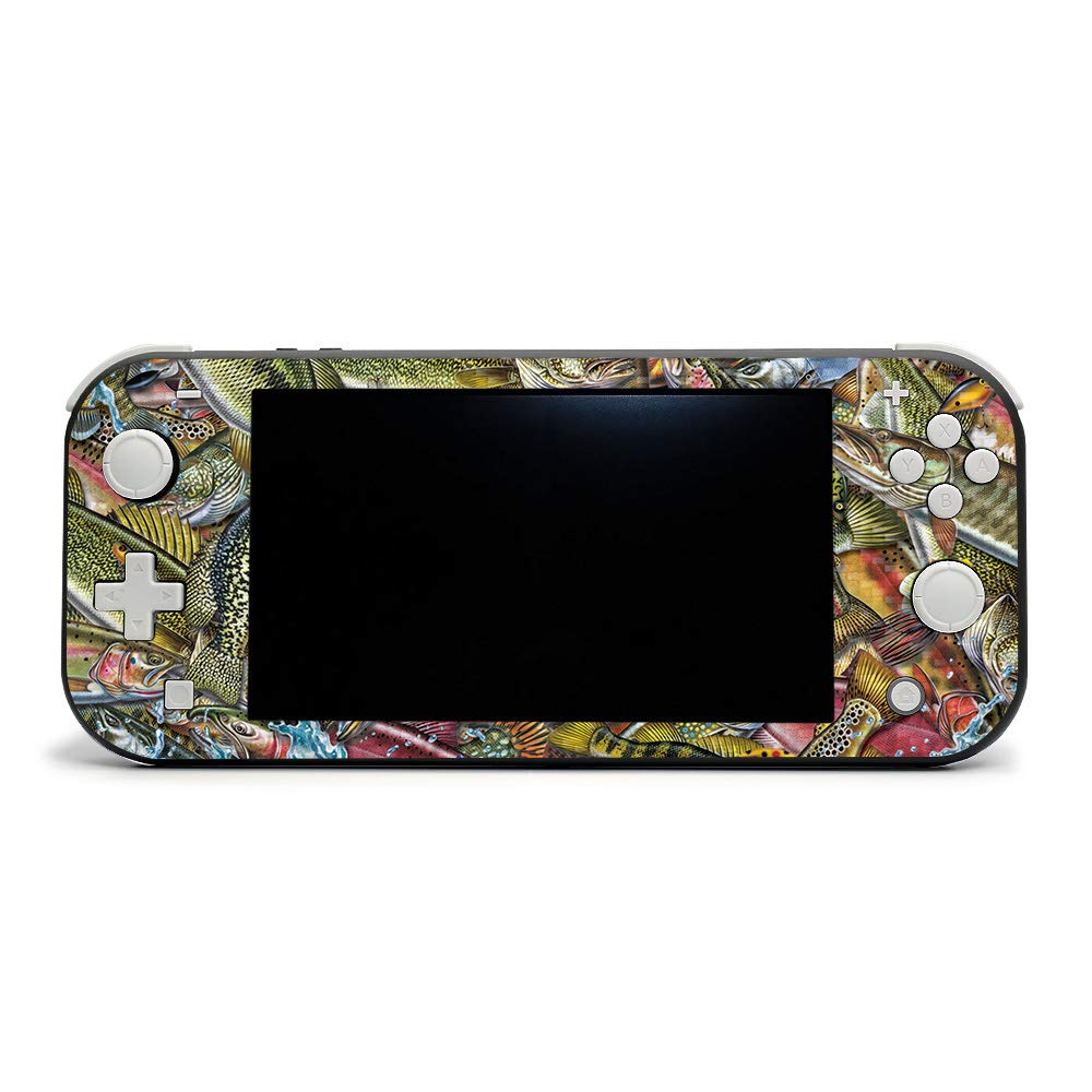 Premium Carbon Fiber Skin for Nintendo Switch Lite - Fish Puzzle Design | Durable Protective Cover with Textured Finish | Easy to Apply & Remove | Made in USA | Perfect for Gaming Protection & Style Enhancement