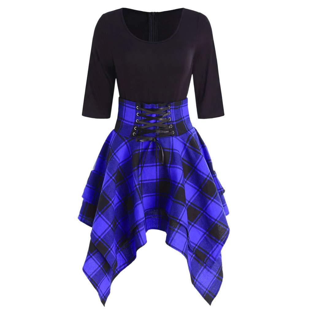 Women's Lace Cocktail Dress - Color Block Party Mini Skater Dress with Short Sleeves & Pleated Skirt | Perfect for Evening Parties, Weddings, and Special Occasions