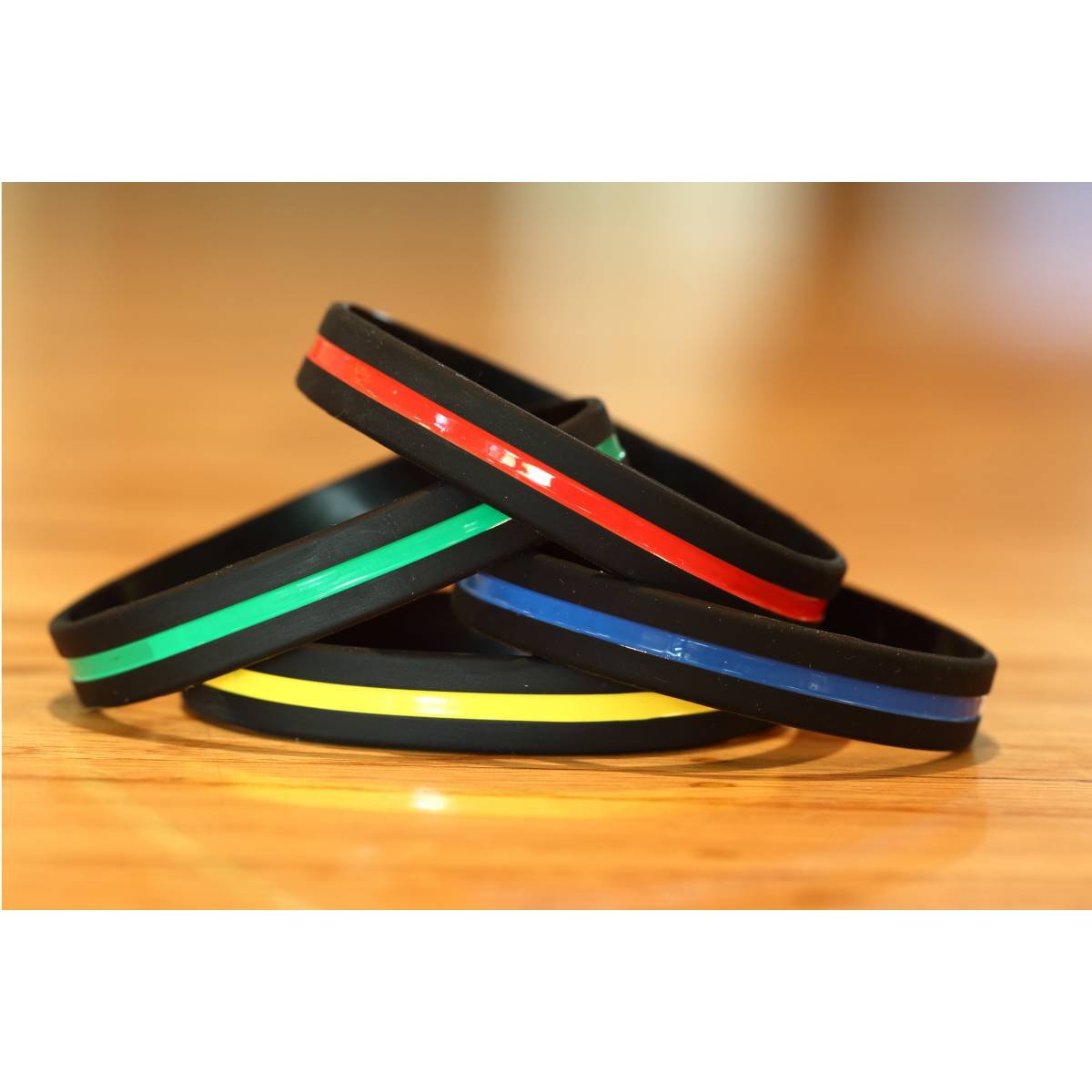 Thin Yellow Line Silicone Wristbands - Support & Awareness Bracelets for First Responders, Military & Security Personnel - Perfect for Everyday Wear, Fundraisers & Community Events