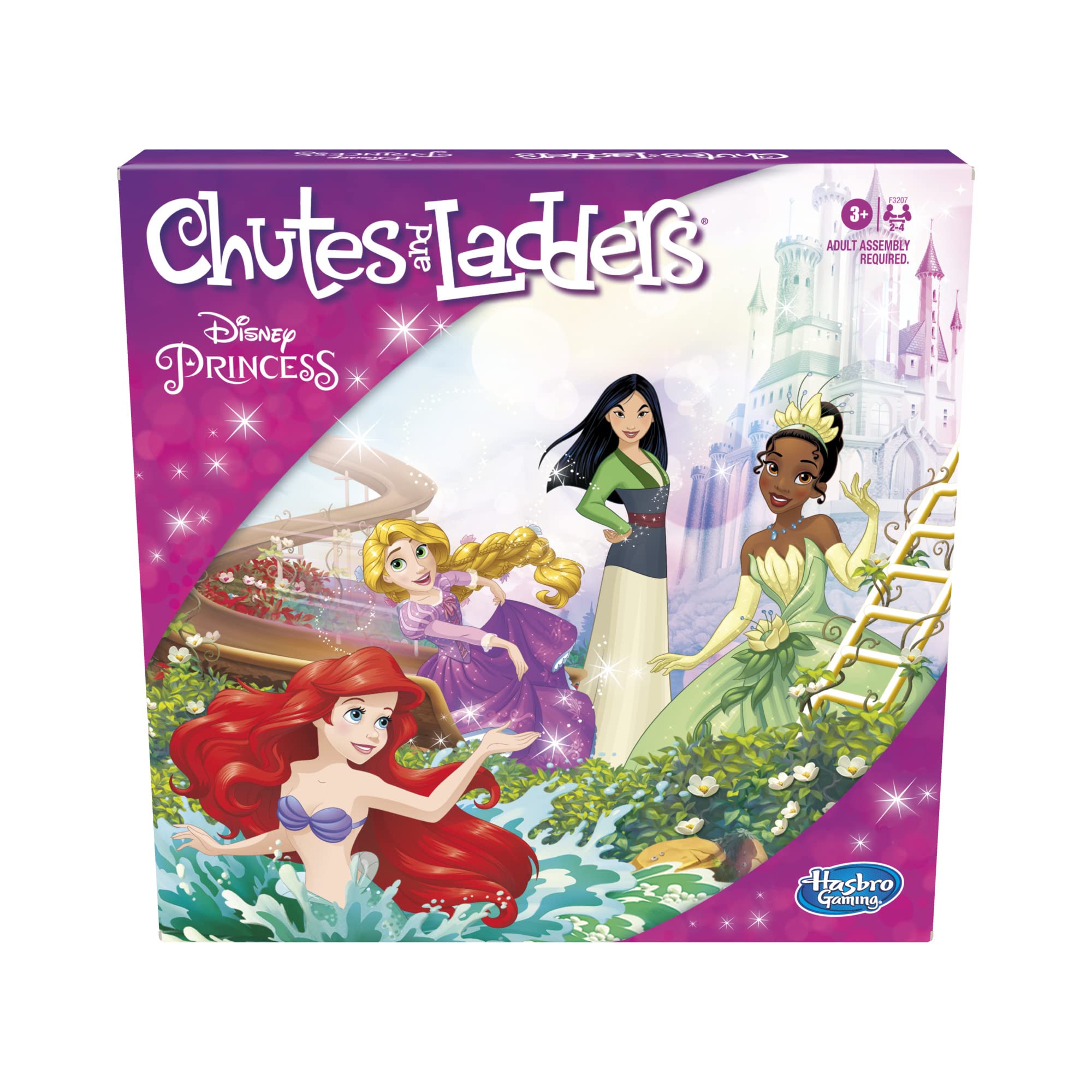 Hasbro Gaming Chutes and Ladders Disney Princess Edition Board Game for Kids Ages 3+ | Preschool Learning Game for Boys & Girls | 2-4 Players | Easter Gift Idea | Amazon Exclusive | Fun Family Game Night Activity