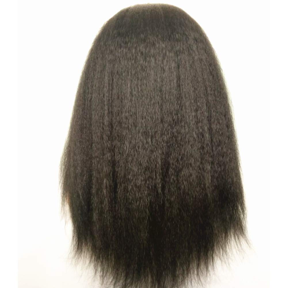 360 Lace Front Human Hair Wigs for Black Women - Brazilian Virgin Hair, Glueless 360 Lace Wig with Baby Hair, 18 Inch Italian Yaki Texture, Natural Look & Comfortable Wear | Perfect for Daily Use, Parties, Weddings & Special Occasions