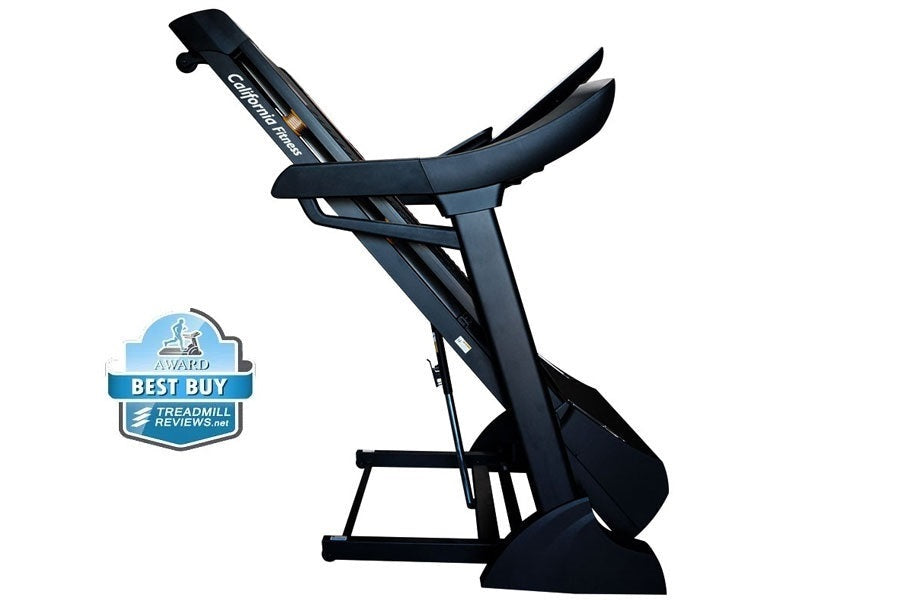 California Fitness Malibu 323T Folding Treadmill with Touchscreen Display - Home Gym Equipment for Cardio Workouts & Small Spaces