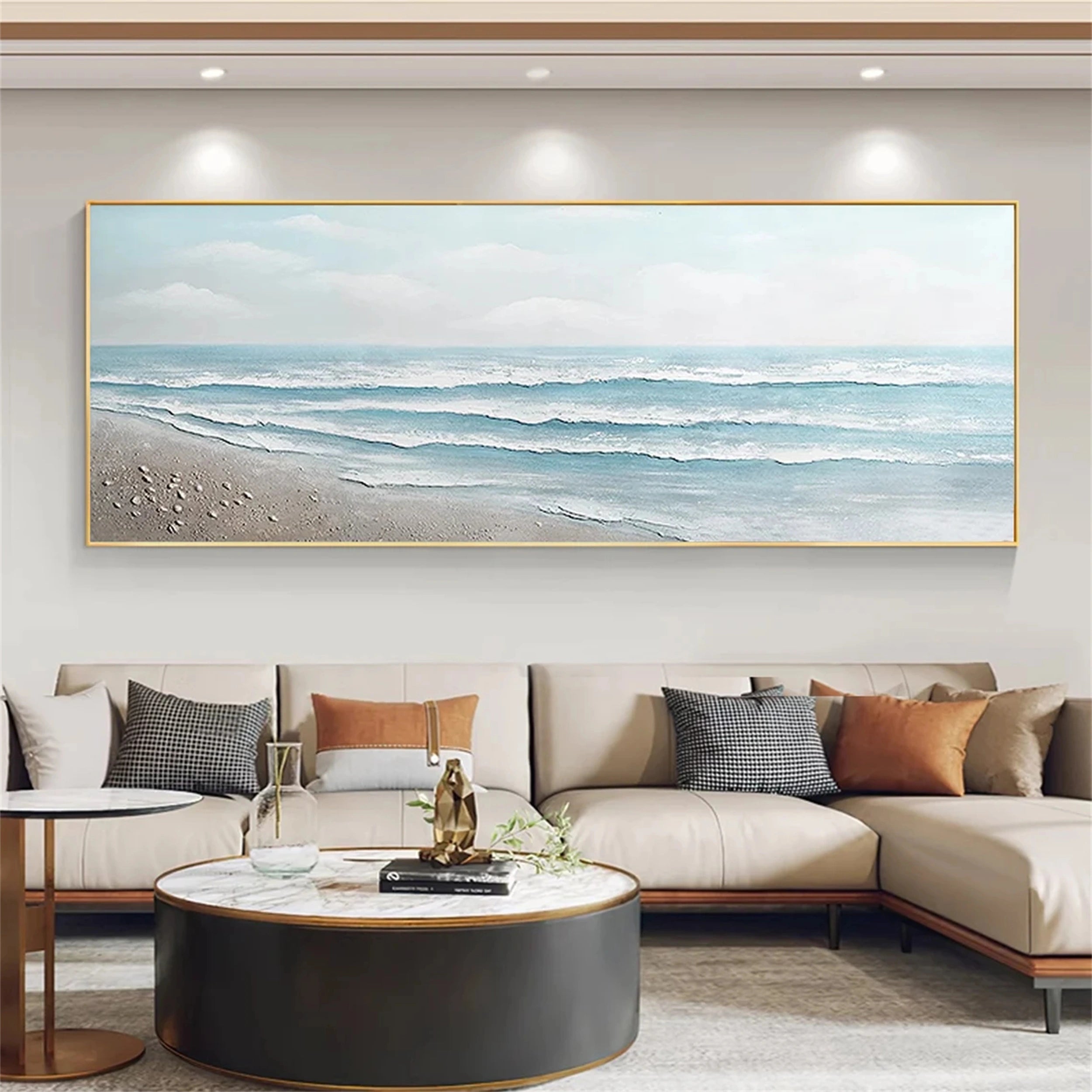 Ocean and Sky Painting #OS 083 - Stunning Seascape Wall Art for Home & Office Decor - Perfect for Living Room, Bedroom or Beach House