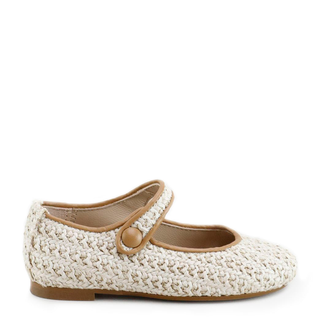 Papanatas Sand Wicker Mary Jane Shoes - Comfortable & Stylish Women's Flats for Casual Wear, Beach, and Summer Outfits