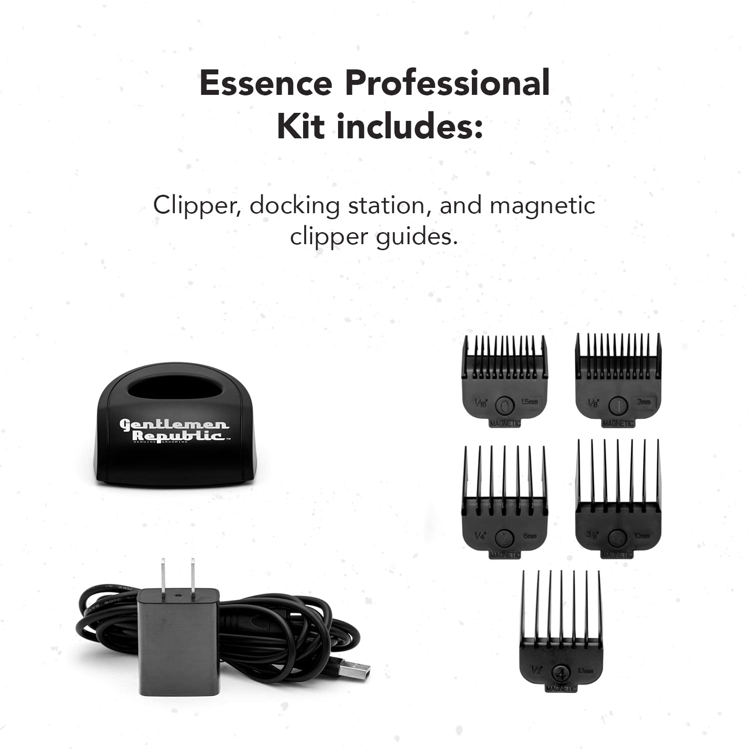 Gentlemen Republic Professional Cordless Hair Clipper for Men - Magnetic Linear Motor, 120 Min Runtime, Hair Cutting & Trimming Kit - Perfect for Home Barbering, DIY Haircuts & Beard Grooming