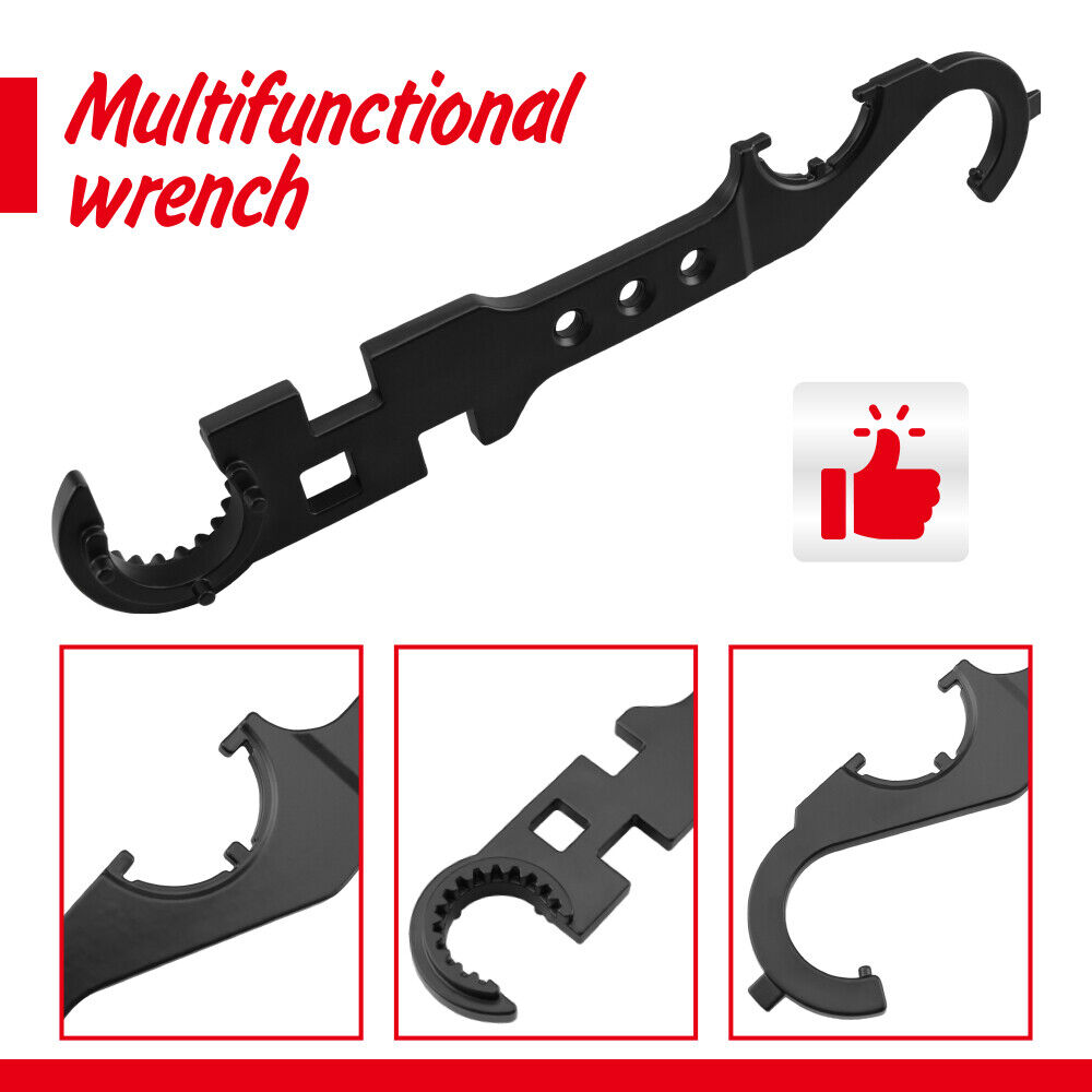 12-Inch Multi-Purpose Wrench Tool with Bottle Opener - Heavy Duty Spanner for Home Repair, Plumbing & Car Maintenance - Portable Hand Tool for DIY Projects & Emergency Fixes