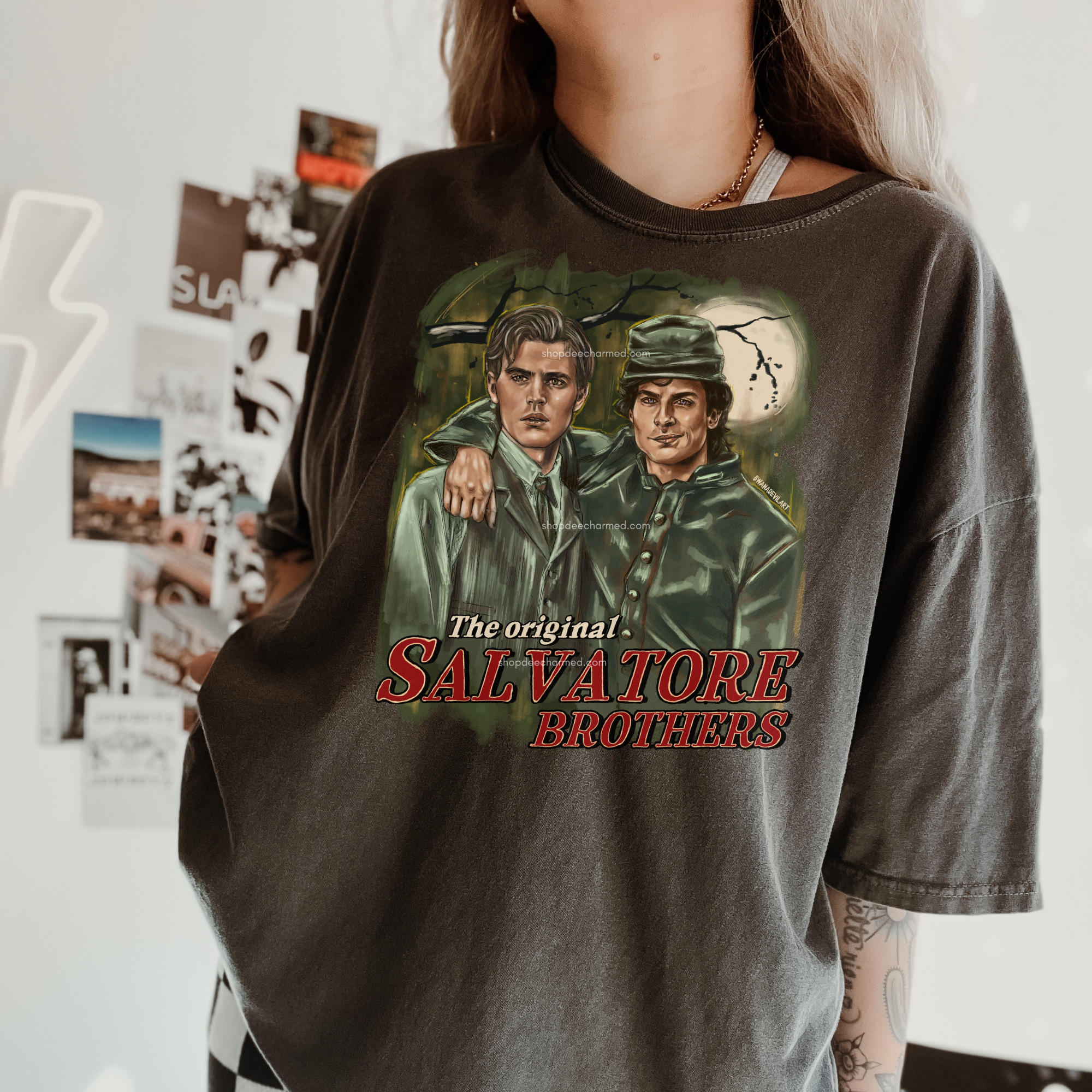 Original Salvatore Brothers T-Shirt - Soft Cotton Vintage Graphic Tee for Men - Casual Wear & TV Show Fan Merchandise