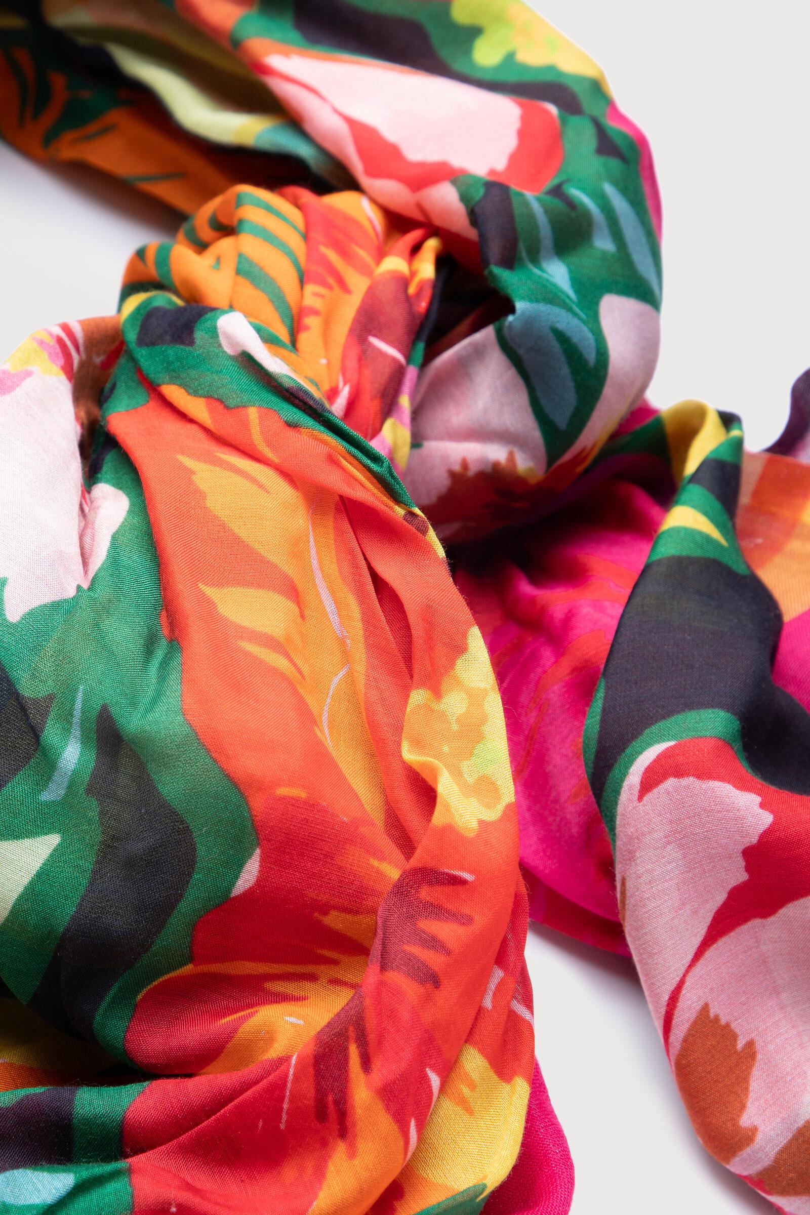 Floral Plaid Scarf for Women - Soft Lightweight Fashion Shawl Wrap - Perfect for Fall Winter Outfits, Office Wear and Special Occasions