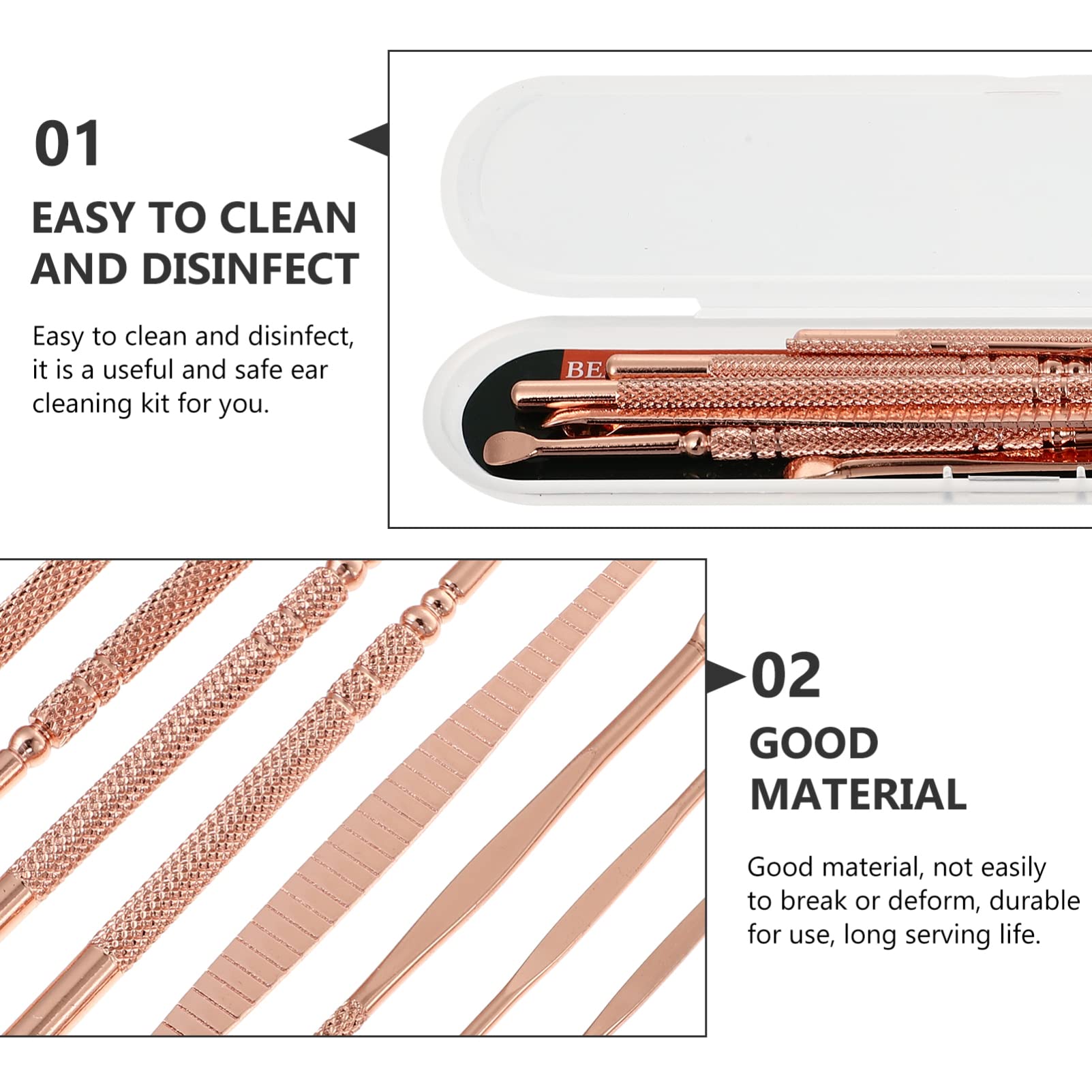 Earwax Removal Kit - 5-Piece Ear Cleaning Tools Set with LED Light, Safe Ear Wax Remover for Adults & Kids, Ear Picks & Cleaner Supplies - Perfect for Home Use, Travel & Personal Hygiene Care