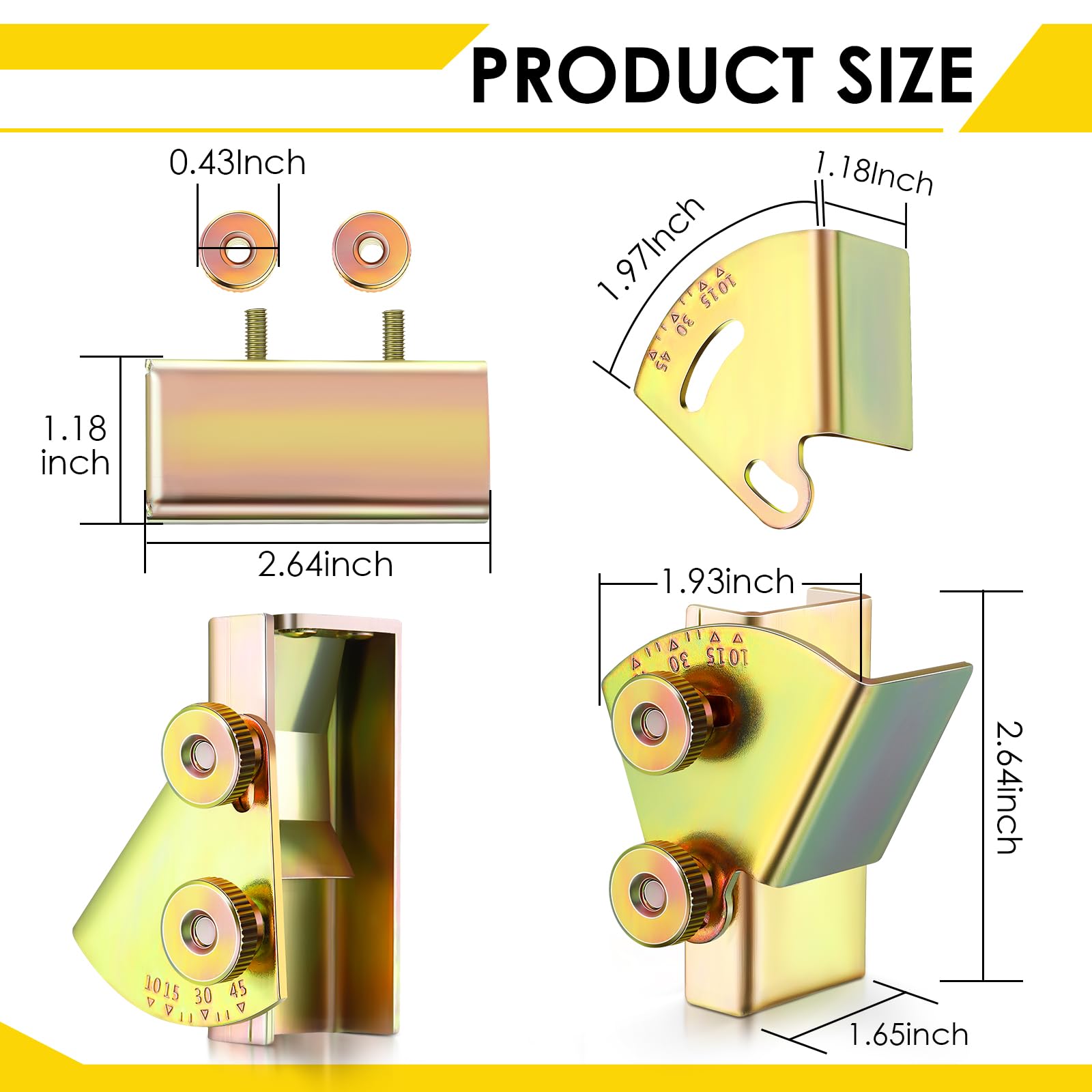 Feekoon Adjustable Knife Sharpening Angle Guide for 1 x 30 Belt Sander - Universal Knife Sharpening Jig with 10°-45° Precision Angles (1 Piece) - Perfect for Kitchen Knives, Hunting & Pocket Knives