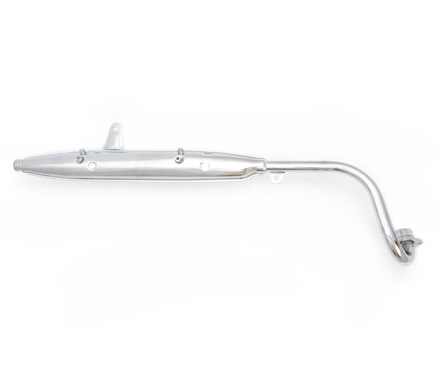 Genuine Honda Full Exhaust System OEM - Header & Muffler - Compatible with Honda CT70 Trail 1969-1971 | Durable Motorcycle Exhaust Replacement for Off-Road & Vintage Bike Restoration