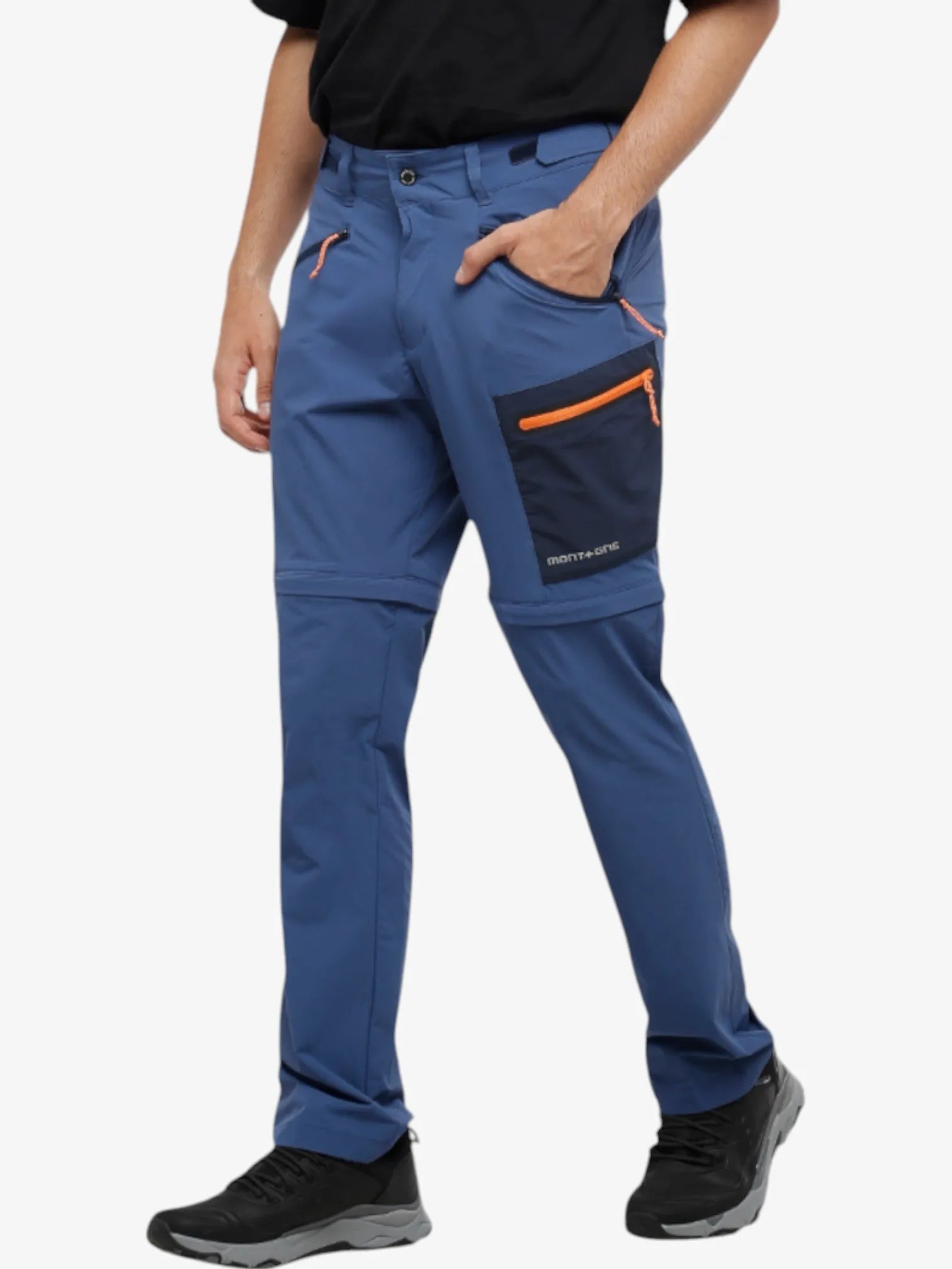 Rex Trekking Convertible Hiking Pants for Men - Lightweight & Detachable Blue Outdoor Pants for Hiking, Camping & Travel Adventures