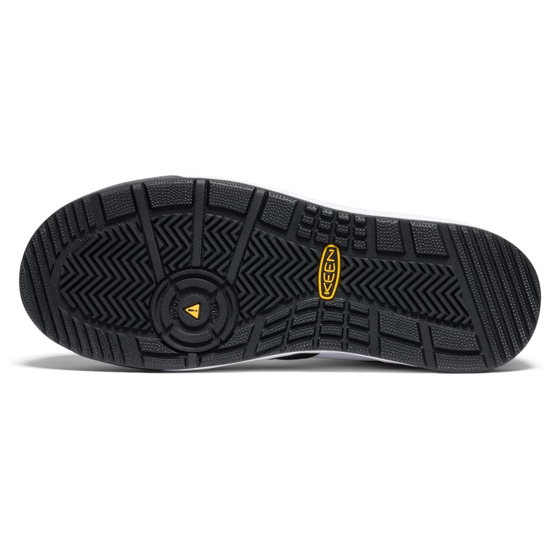**Keen Overton Men's Composite Toe Athletic Work Shoes - Lightweight & Slip-Resistant - White/Black (1029857) - Ideal for Construction, Warehouse & Outdoor Work**
