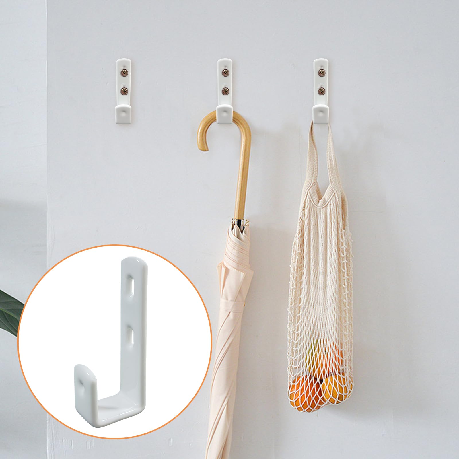 4 Pcs Heavy Duty Bunk Bed Ladder Hooks - White Wall Mount Loft Bed Ladder Hooks for Camper/RV Bunk Ladder Brackets - Perfect for Kids' Bedrooms, Dorm Rooms & Tiny Homes