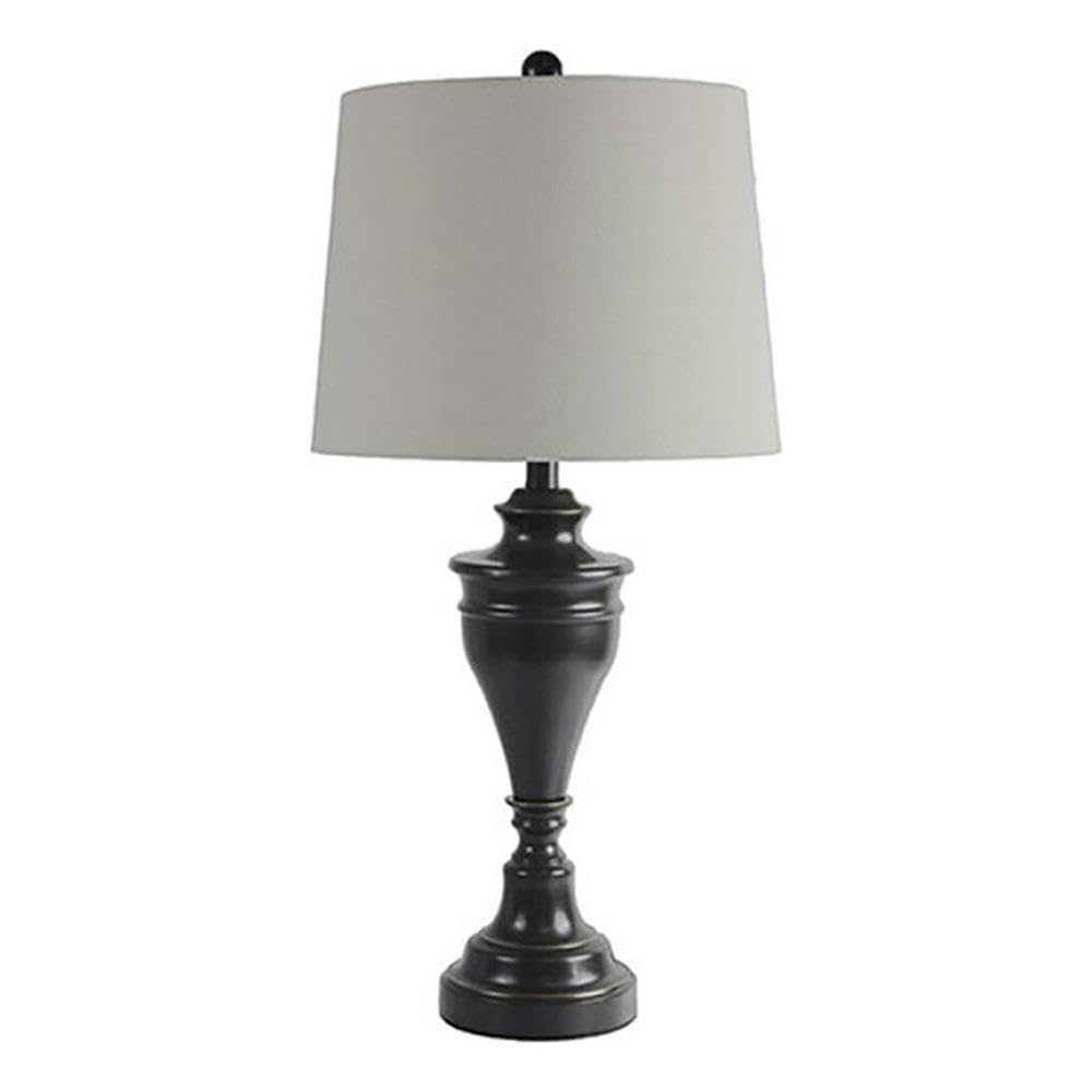 BOWERY HILL Modern Bronze Metal 3-Way Switch Table Lamp Set of 2 - Bedside Nightstand Lighting for Bedroom, Living Room & Office