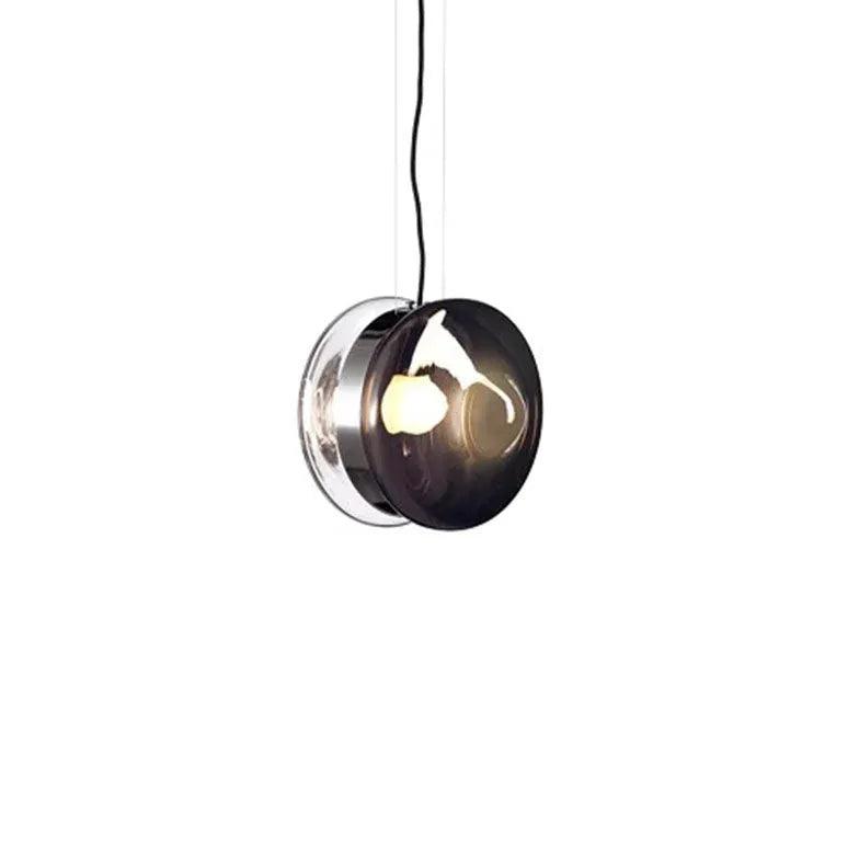 Modern Round Colorful Glass Pendant Light - Stylish Ceiling Lighting for Dining Room, Kitchen, Bedroom & Living Room Decor