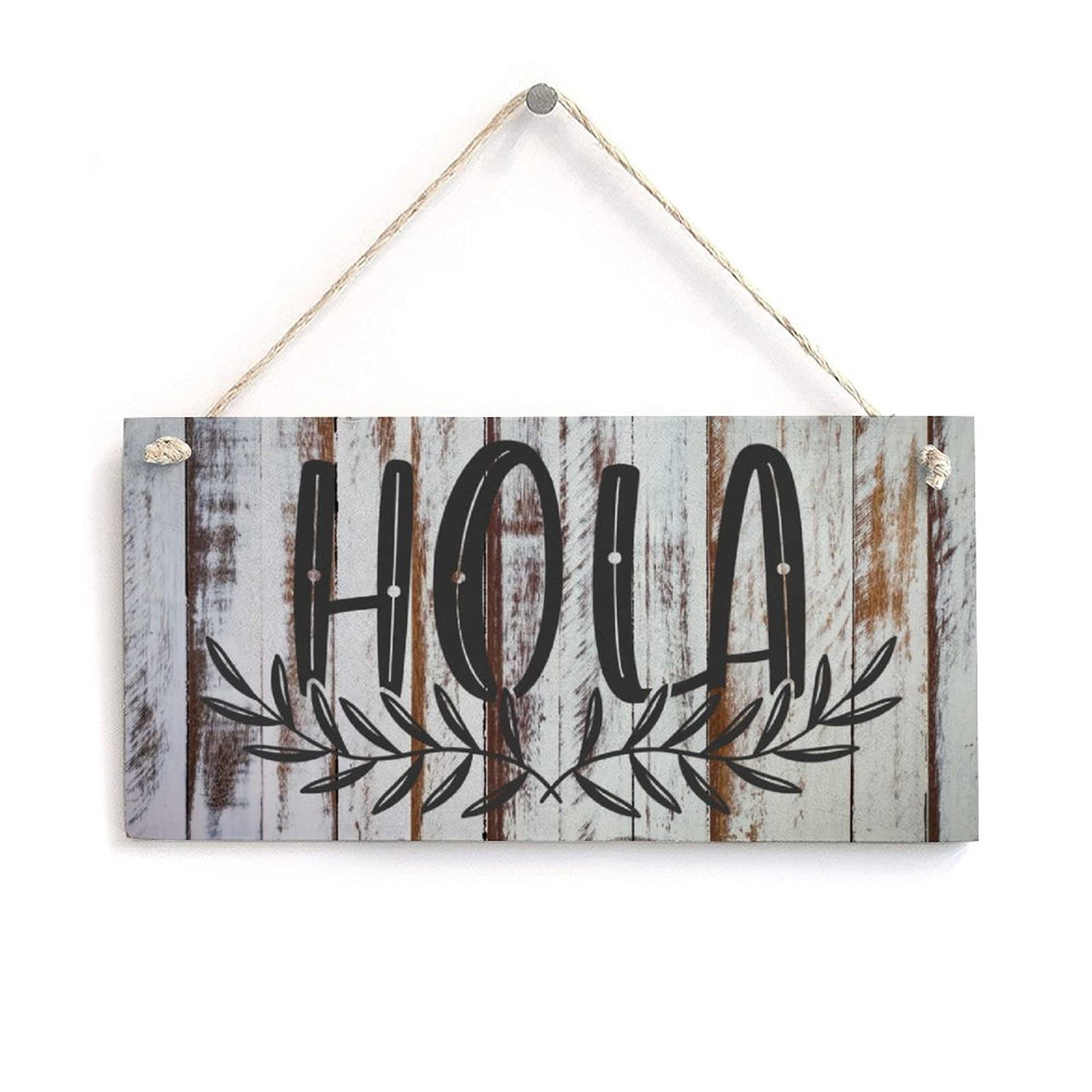 Vintage Wood Hanging Door Sign - Rustic Farmhouse Decor for Housewarming & Wedding Gifts - Retro Garage Wall Art - Perfect for Entryway, Porch, and Country Home Decor