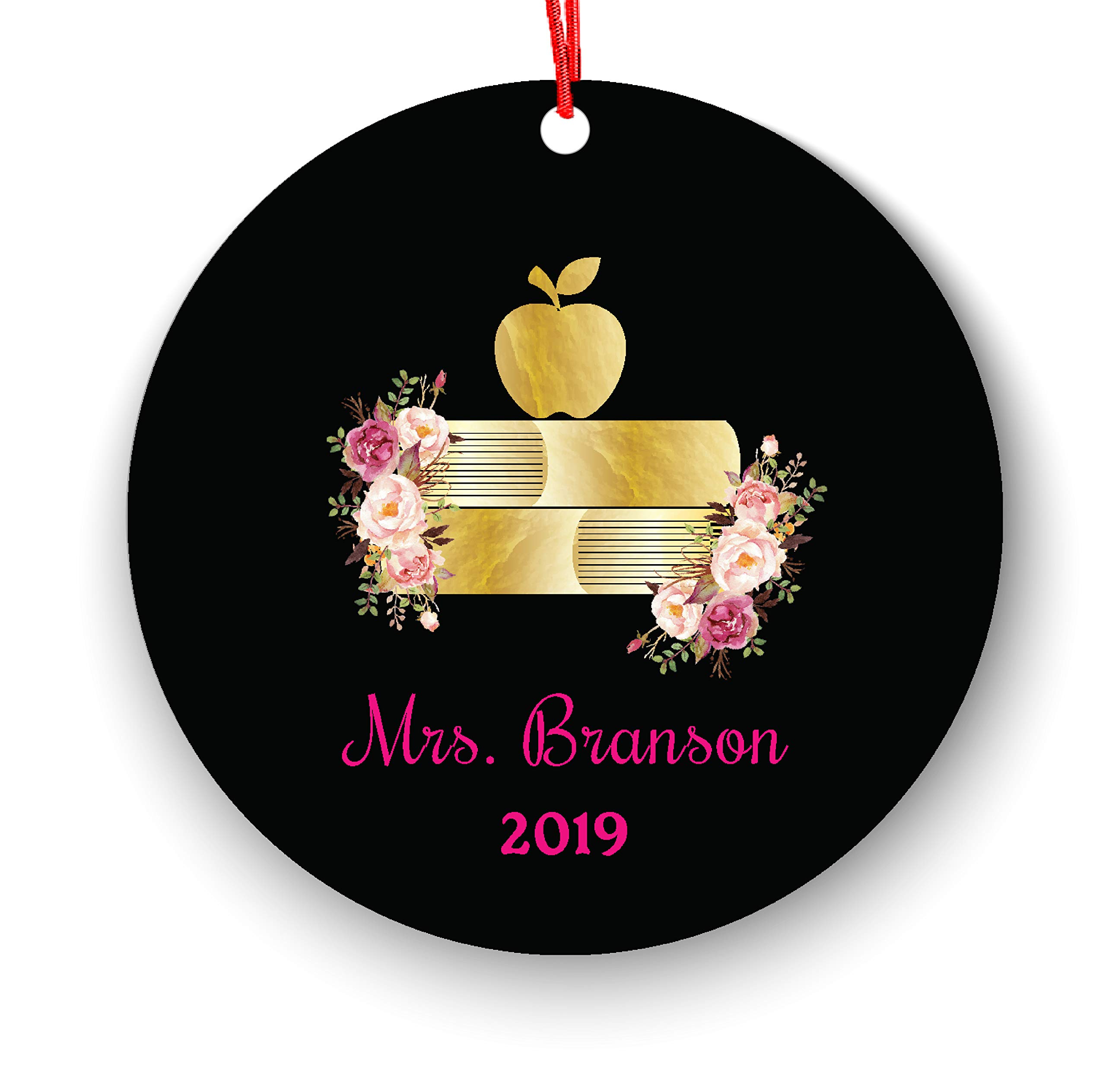 Personalized Teacher Christmas Ornament - Elegant Custom Holiday Gift for Elementary, High School, College & Preschool Educators - Perfect for Classroom Decor, Teacher Appreciation & Christmas Tree Decoration