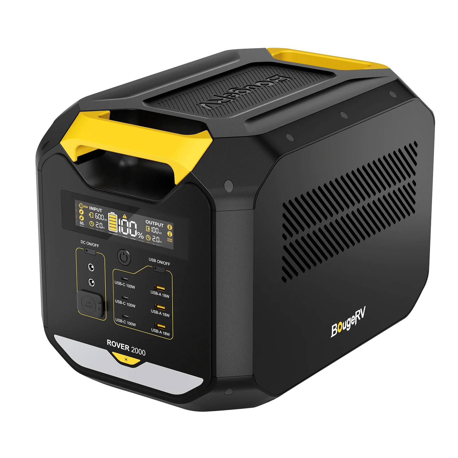 ROVER2000 2008Wh 1500W Portable Power Station for Camping, RV, Outdoor Adventures & Emergency Backup - Semi Solid State Lithium Battery Generator