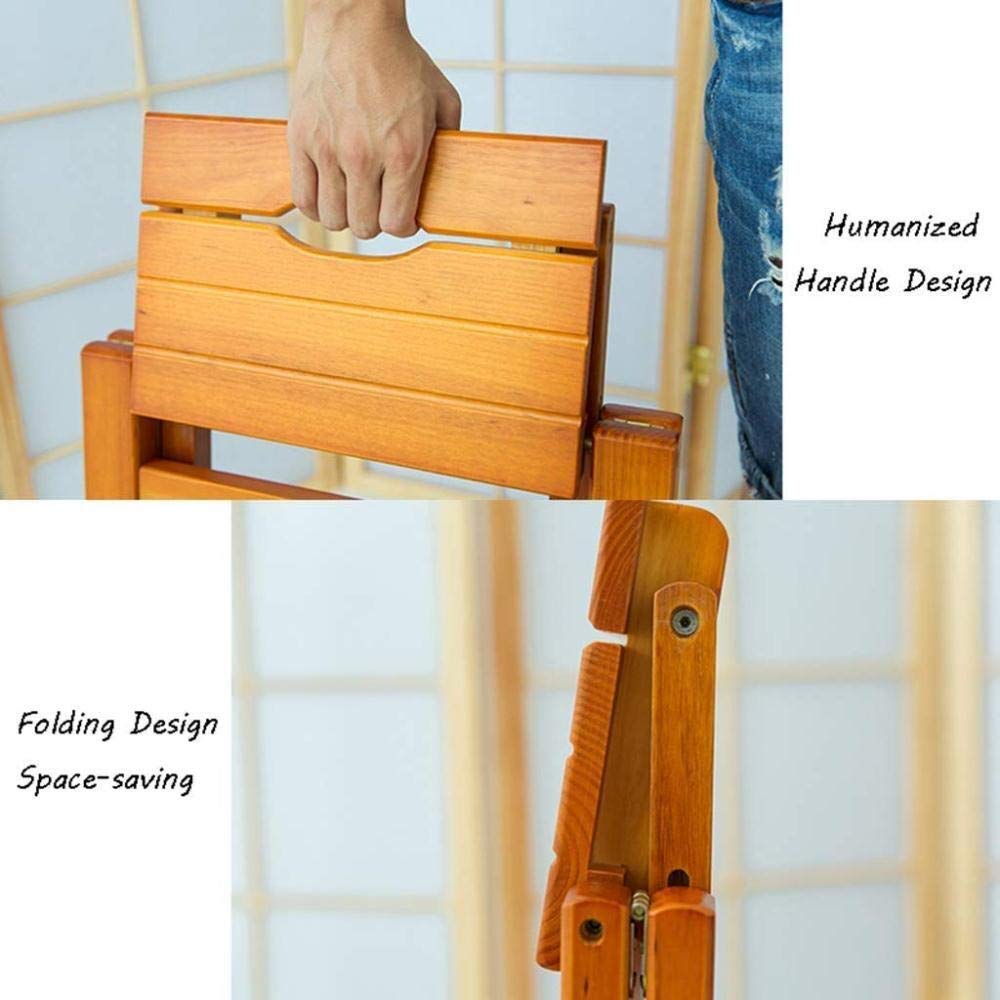 FADUNI 4-Tier Pine Wood Folding Step Stool for Home - Multi-Purpose Ladder Stool for Kitchen, Office, Library, Shoe Rack & Flower Stand - Compact Indoor Climbing Stool for Adults & Kids
