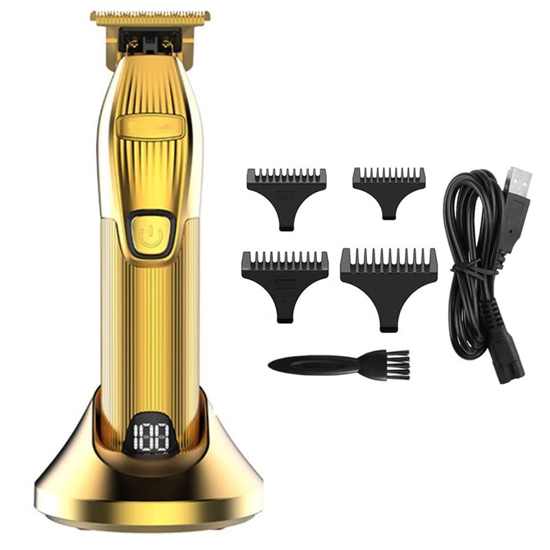 Professional Electric Hair Clippers for Men - Rechargeable Barber Clippers with LED Display, Powerful Hair Trimmer for Home & Salon Use - Perfect for DIY Haircuts, Beard Trimming & Grooming (With Box)