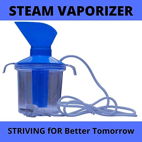 3-in-1 Steam Inhaler for Cough & Nasal Congestion Relief - Portable Vaporizer with Nozzle for Adults & Kids - Blue (Perfect for Cold, Flu & Allergy Season at Home or Travel)