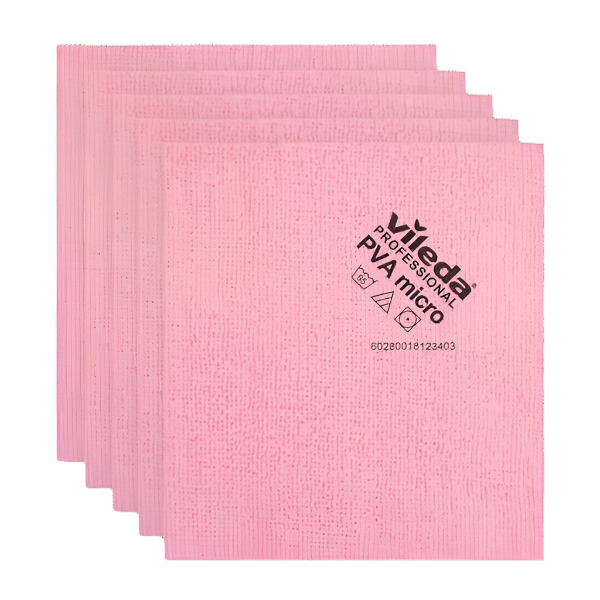 Vileda Professional PVA Microfiber Cleaning Cloth - Lint Free, Streak-Free, Super Absorbent for Kitchen, Bathroom, Windows & Car Detailing