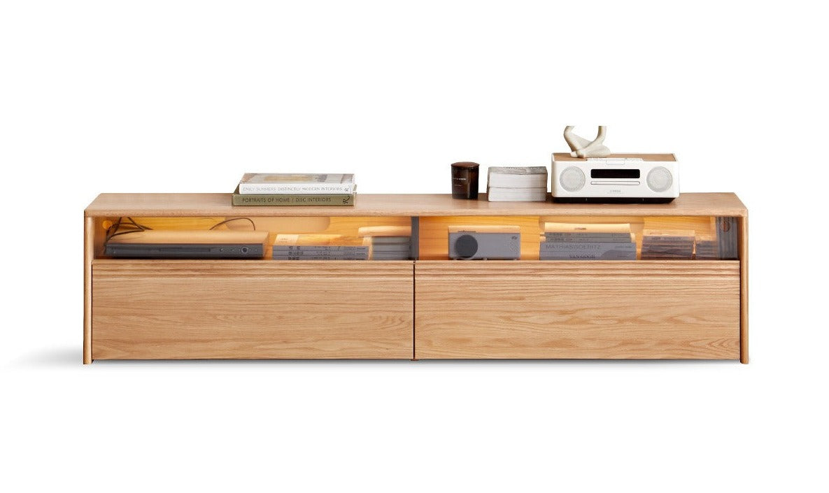 70.9x15x16.3 inch/ 180x38x41.5cm/ Natural Wood color/ Oak TV cabinet