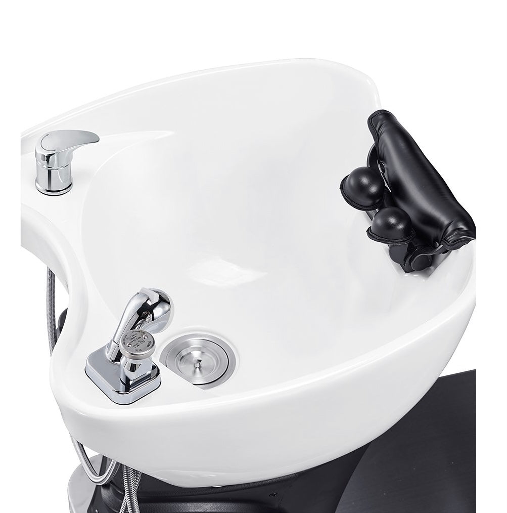 Maximus Full Recline Shampoo Unit with Rotating Seat - Professional Salon Hair Washing Station for Elderly & Disabled Care - Perfect for Home, Nursing Homes, and Beauty Salons